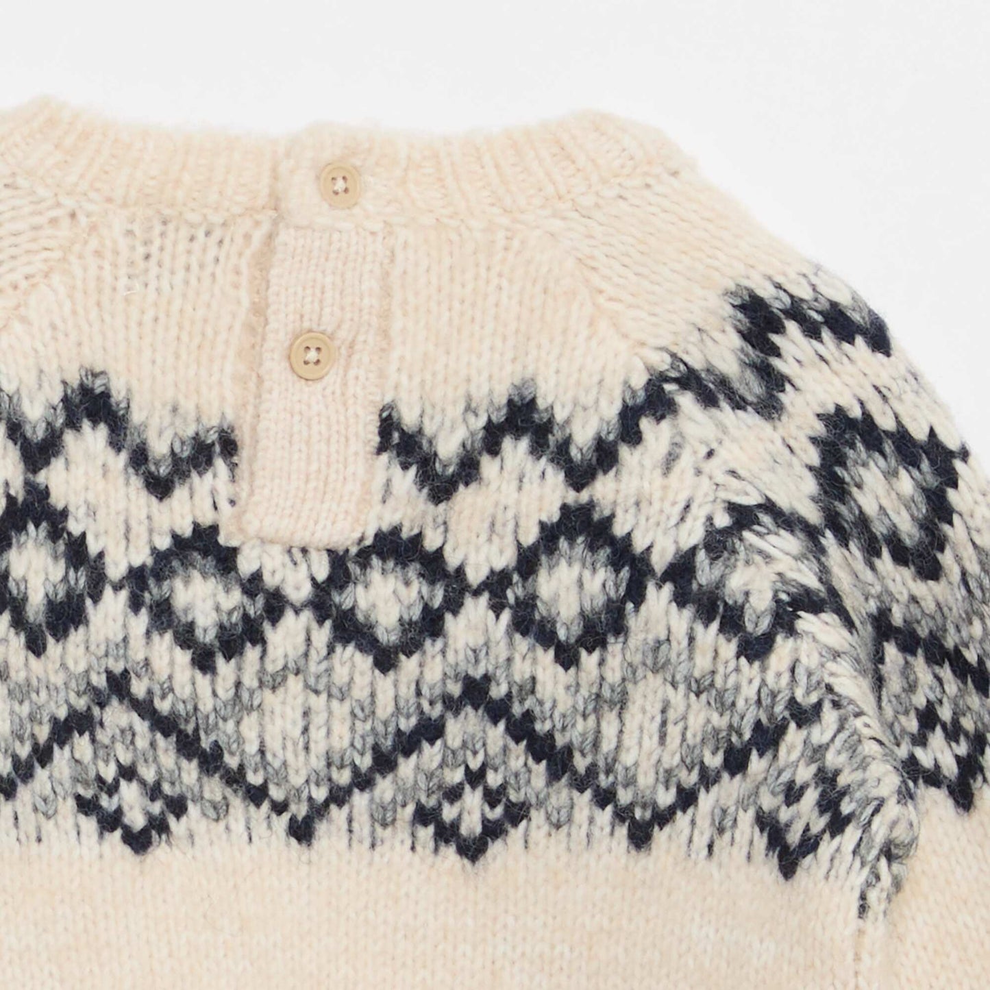 Pull chaud jacquard BLANC