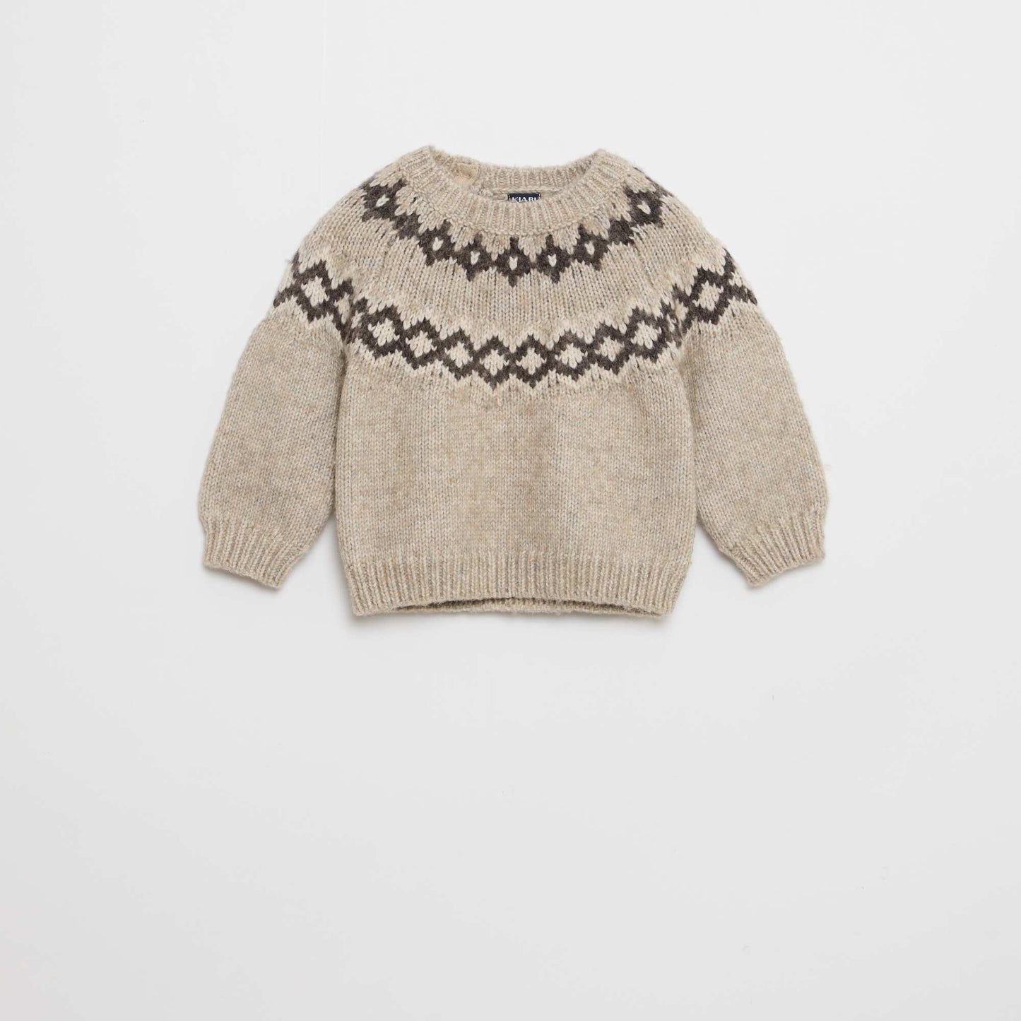Pull chaud jacquard BEIGE