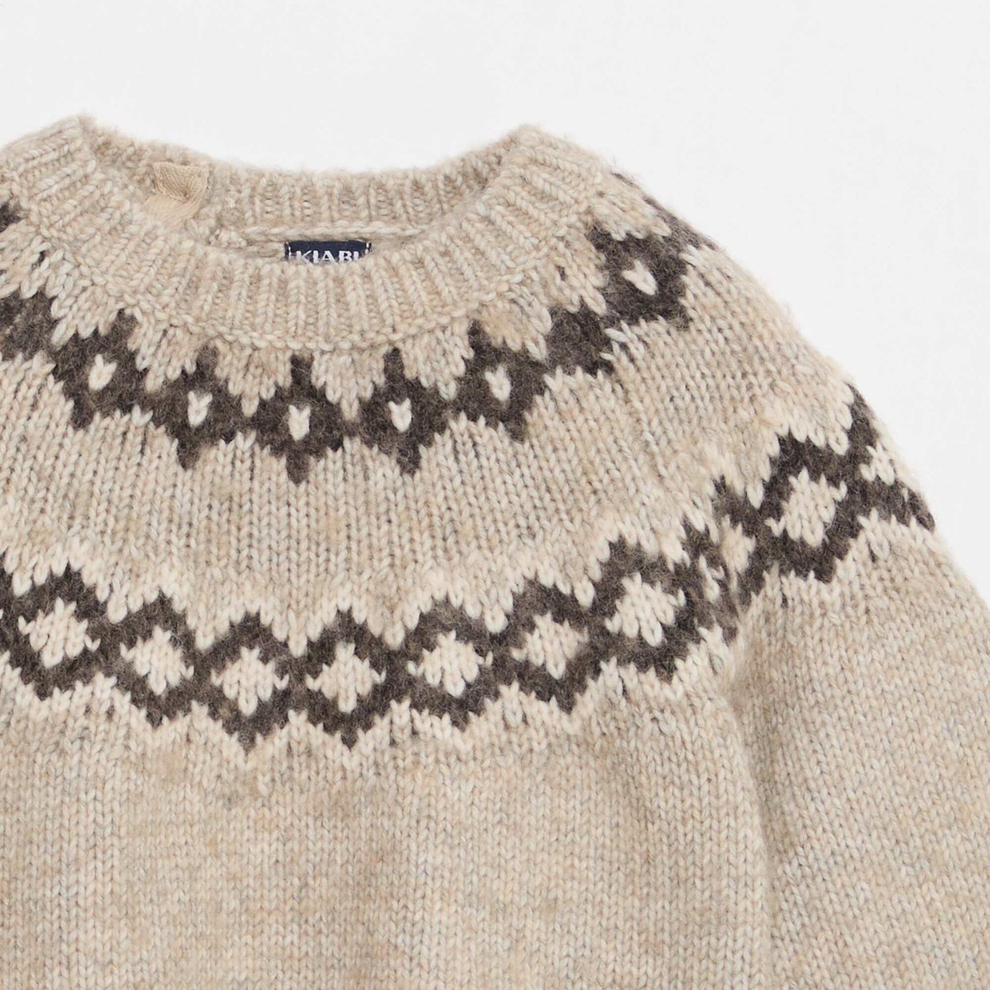 Pull chaud jacquard BEIGE