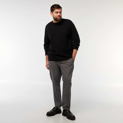 Pantalon chino uni en coton stretch GRIS