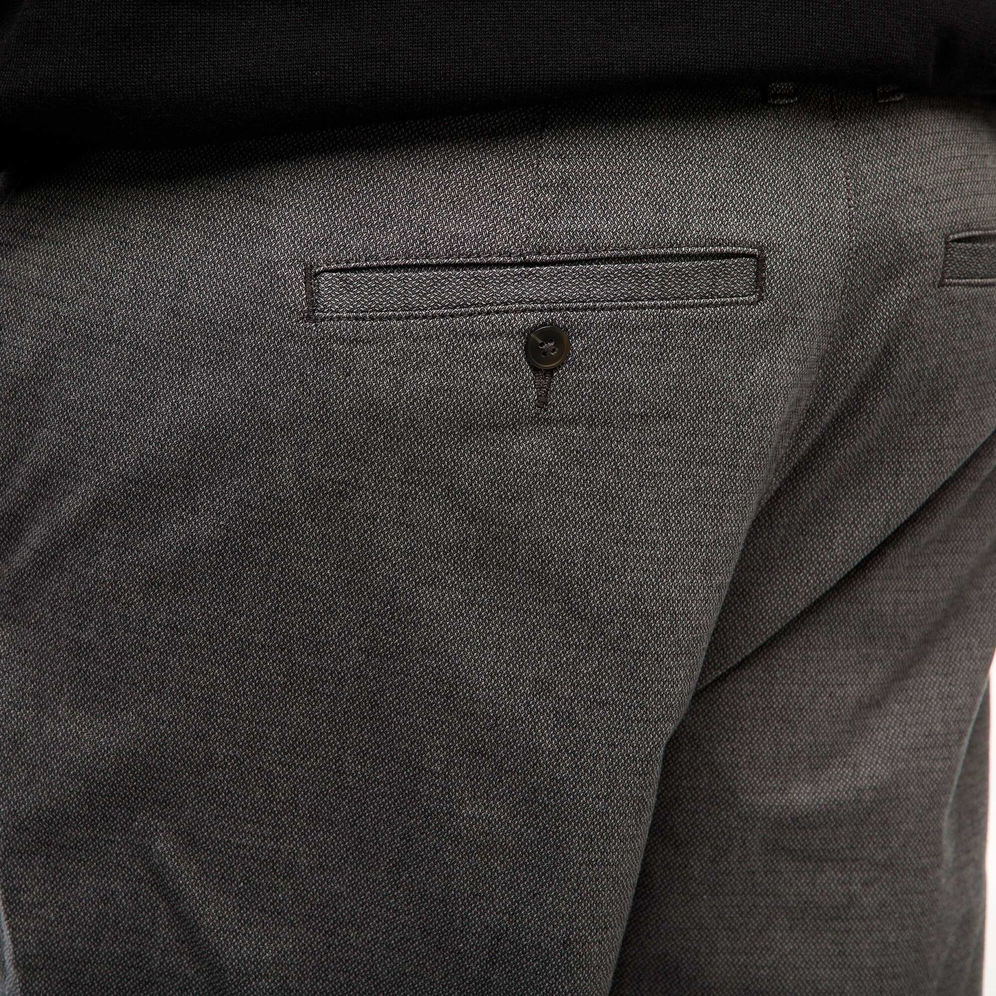 Pantalon chino uni en coton stretch GRIS