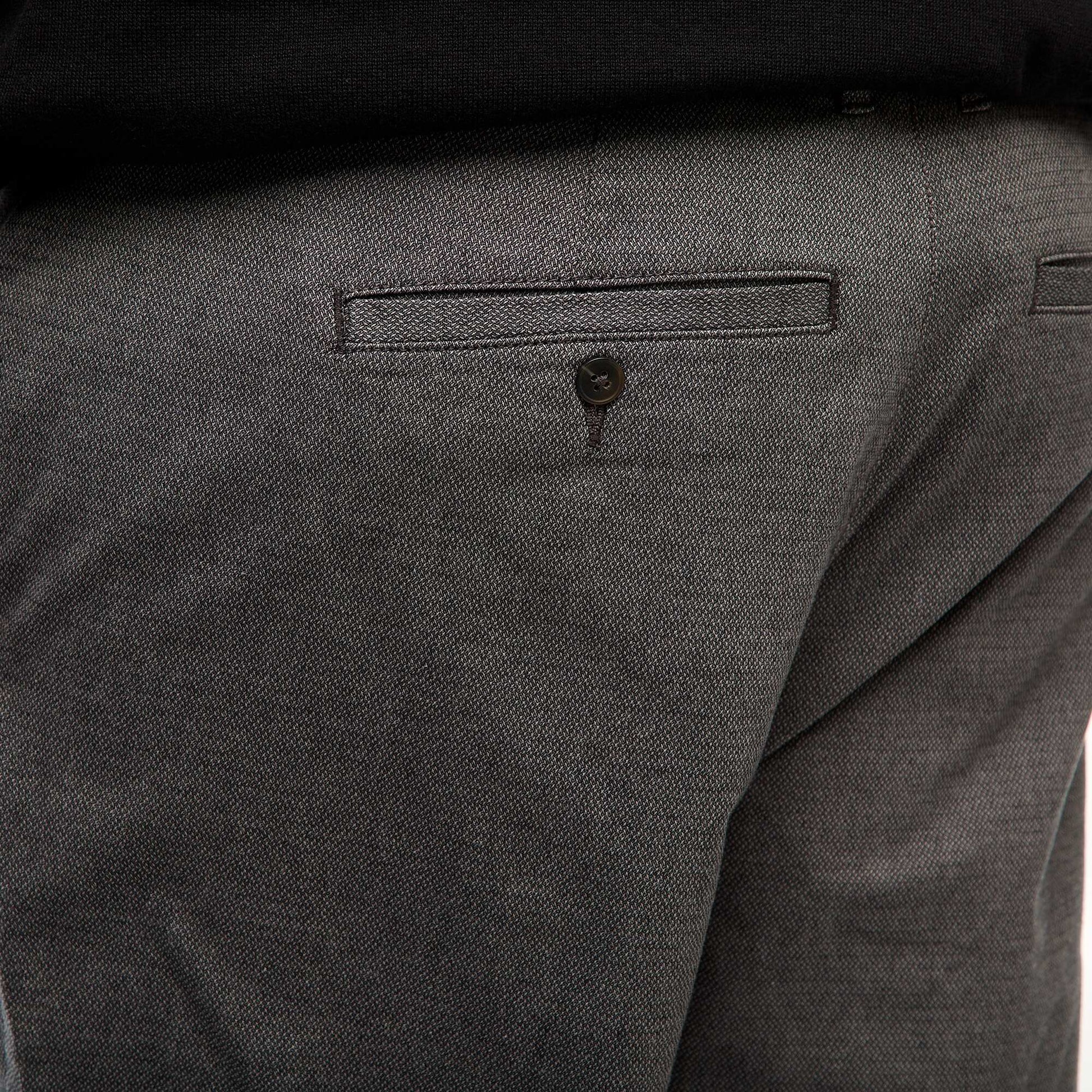 Pantalon chino uni en coton stretch GRIS