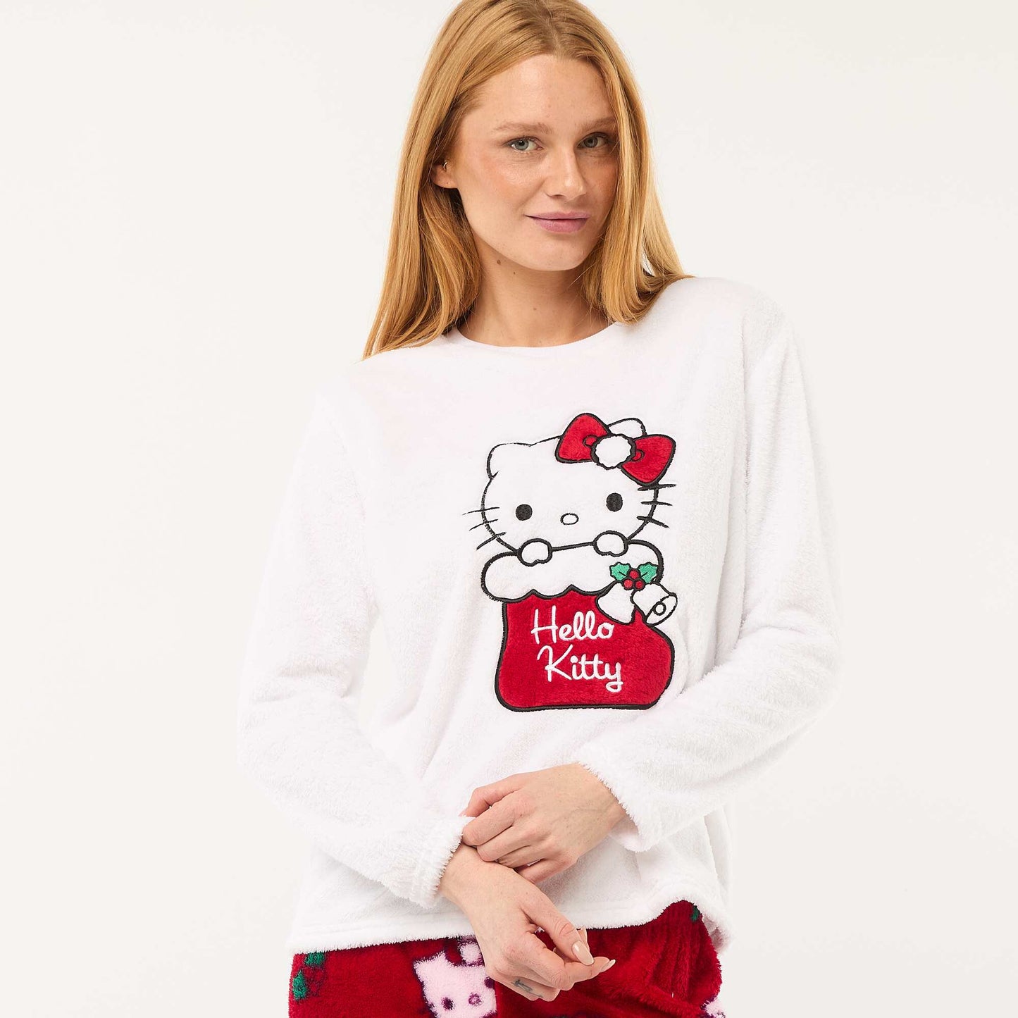 Ensemble de pyjama doux 'Hello kitty' BLANC