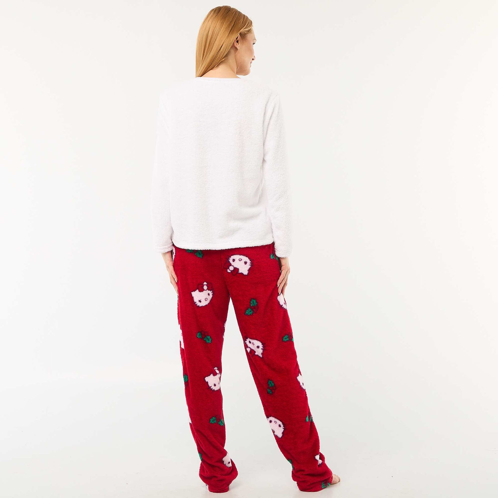 Ensemble de pyjama doux 'Hello kitty' BLANC