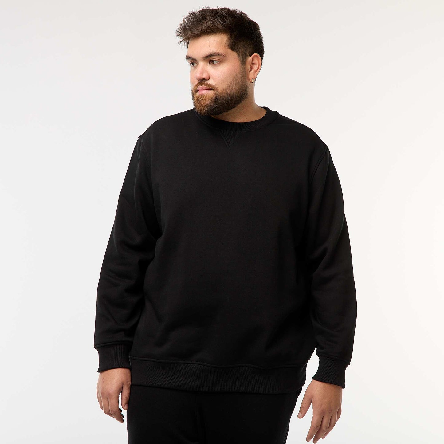 Sweat à col rond uni NOIR