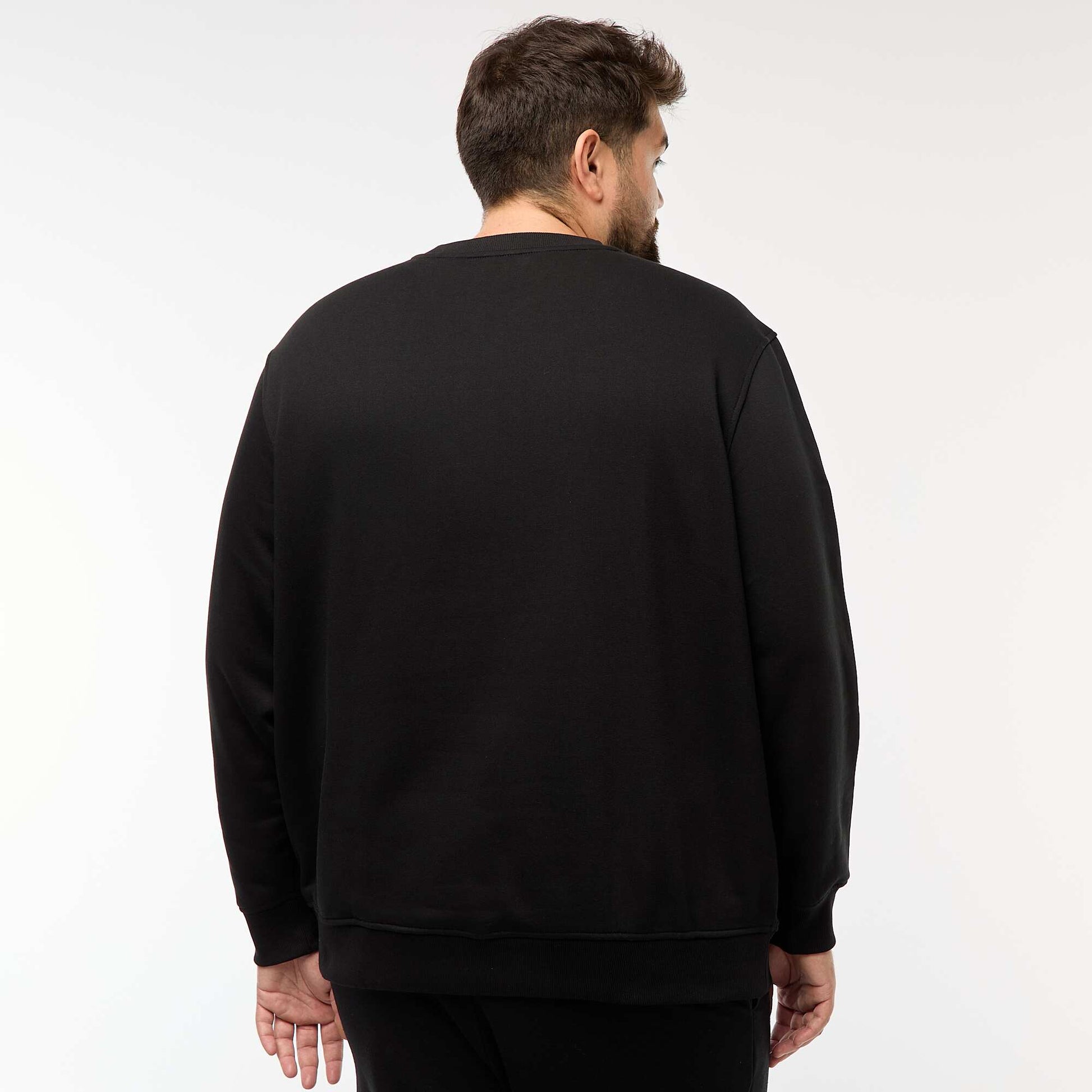 Sweat à col rond uni NOIR