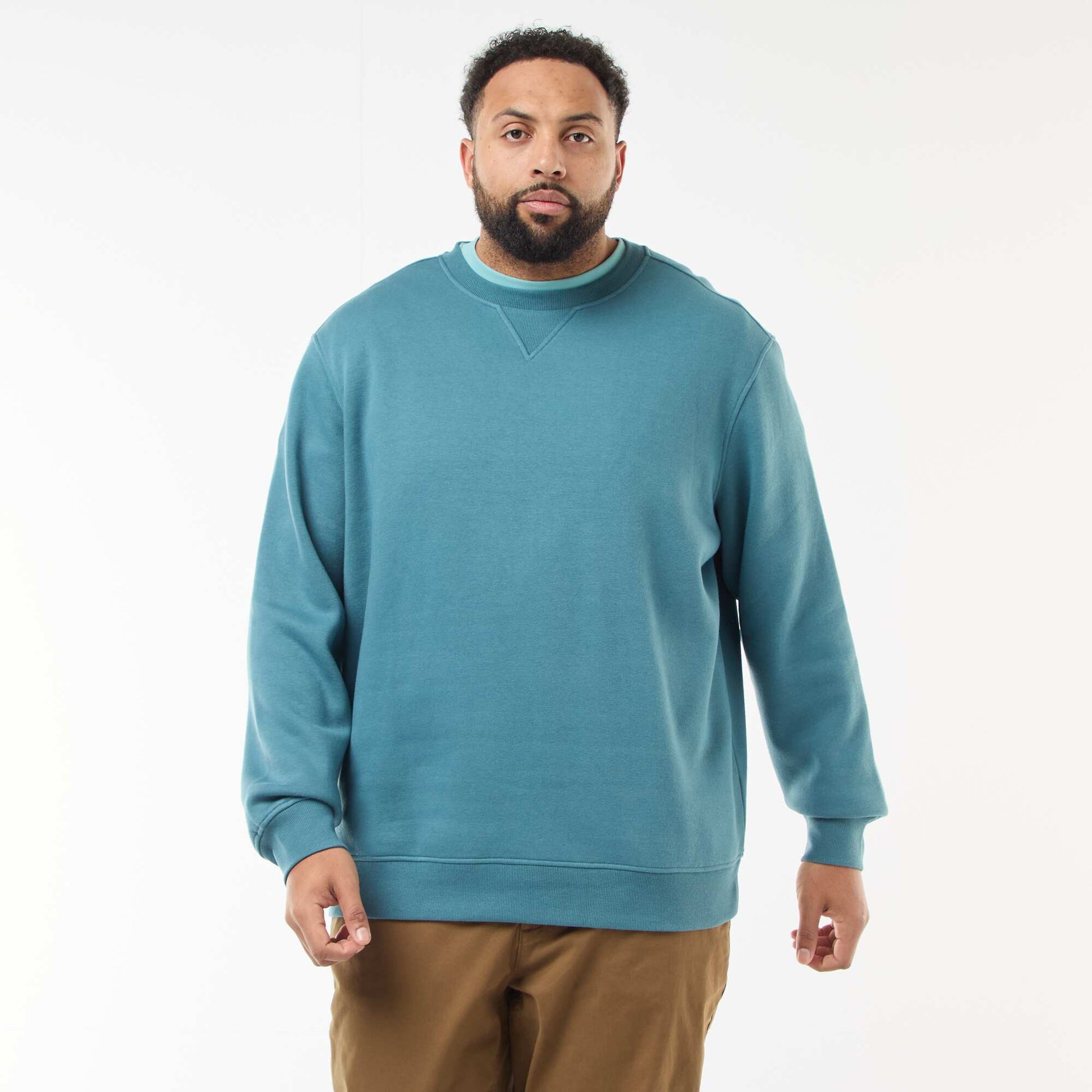 Sweat à col rond uni BLEU