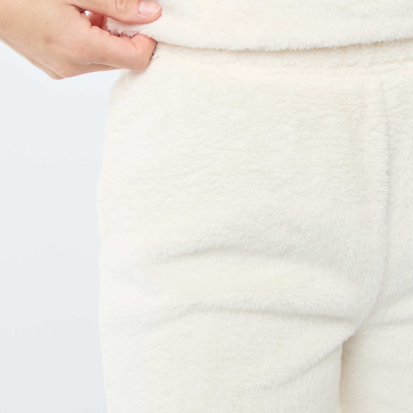 Pyjama long en maille doudou - 2 pièces BEIGE