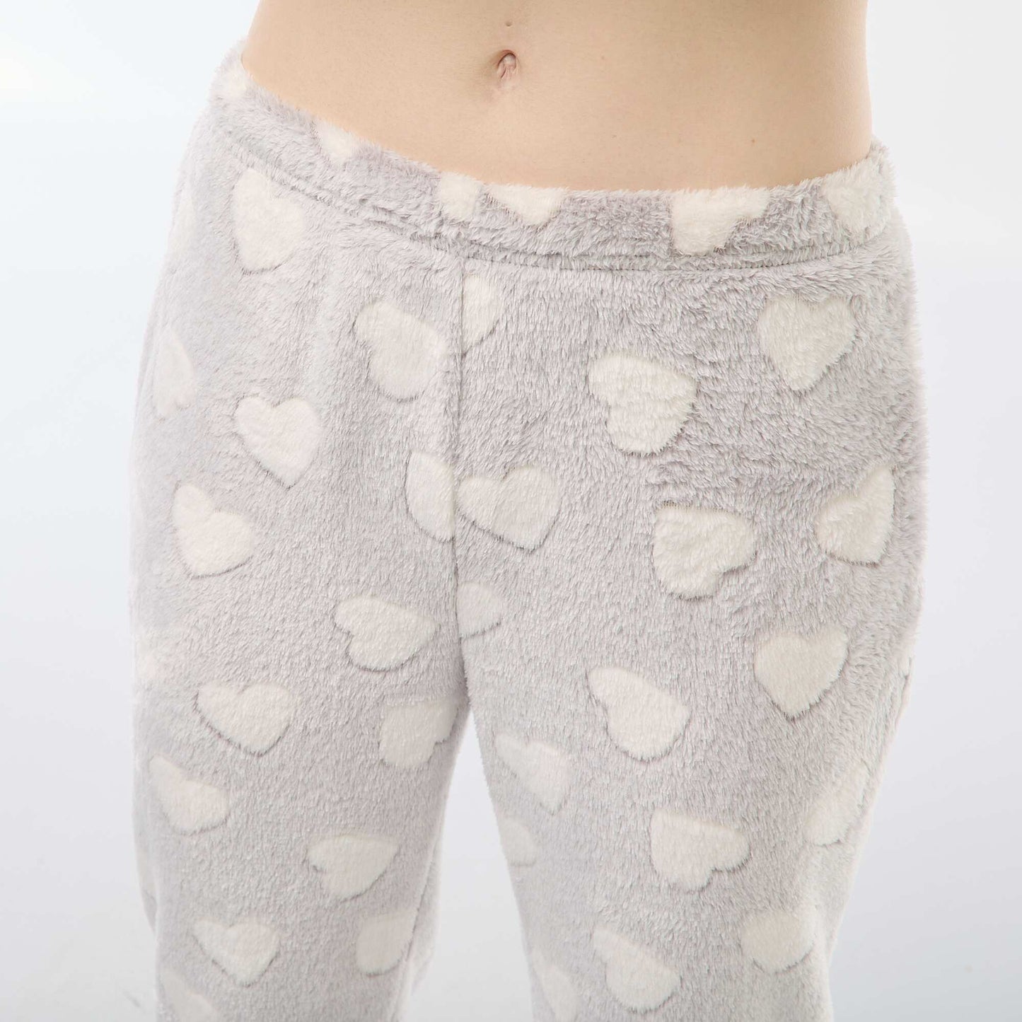 Pyjama long en maille doudou - 2 pièces GRIS