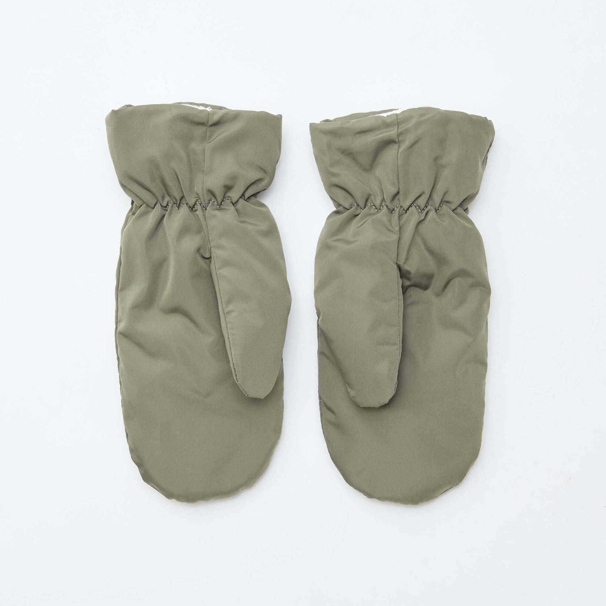 Ensemble chapka + moufles KAKI