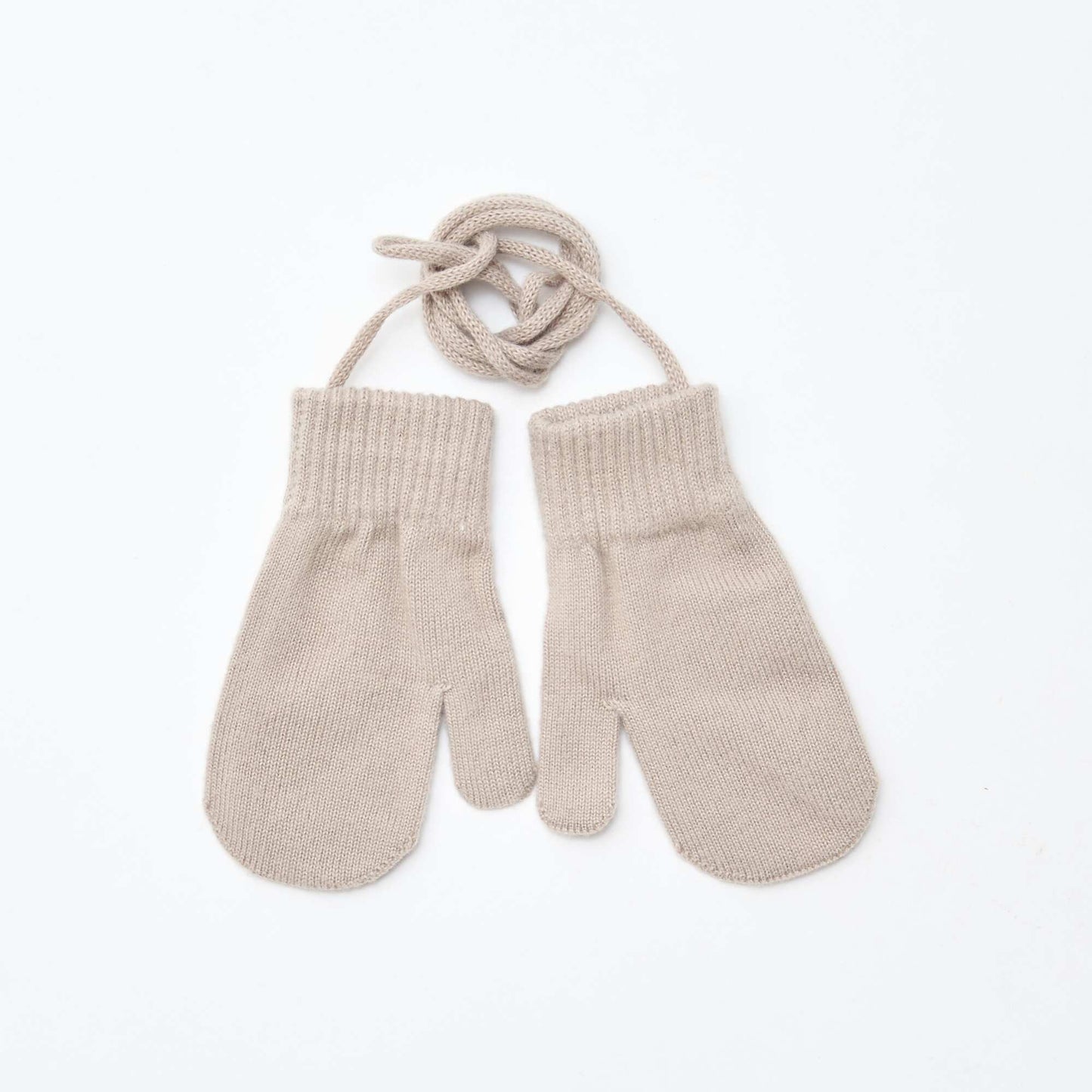 Paire de moufles maillée BEIGE
