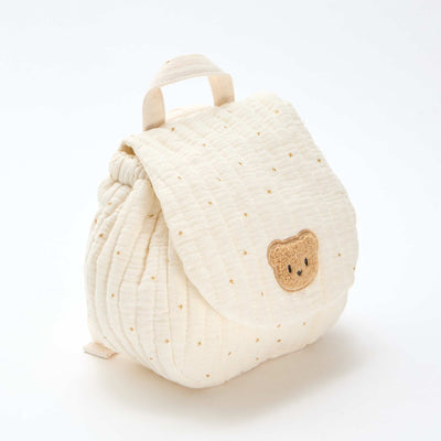 Sac à dos en gaze de coton imprimé BEIGE