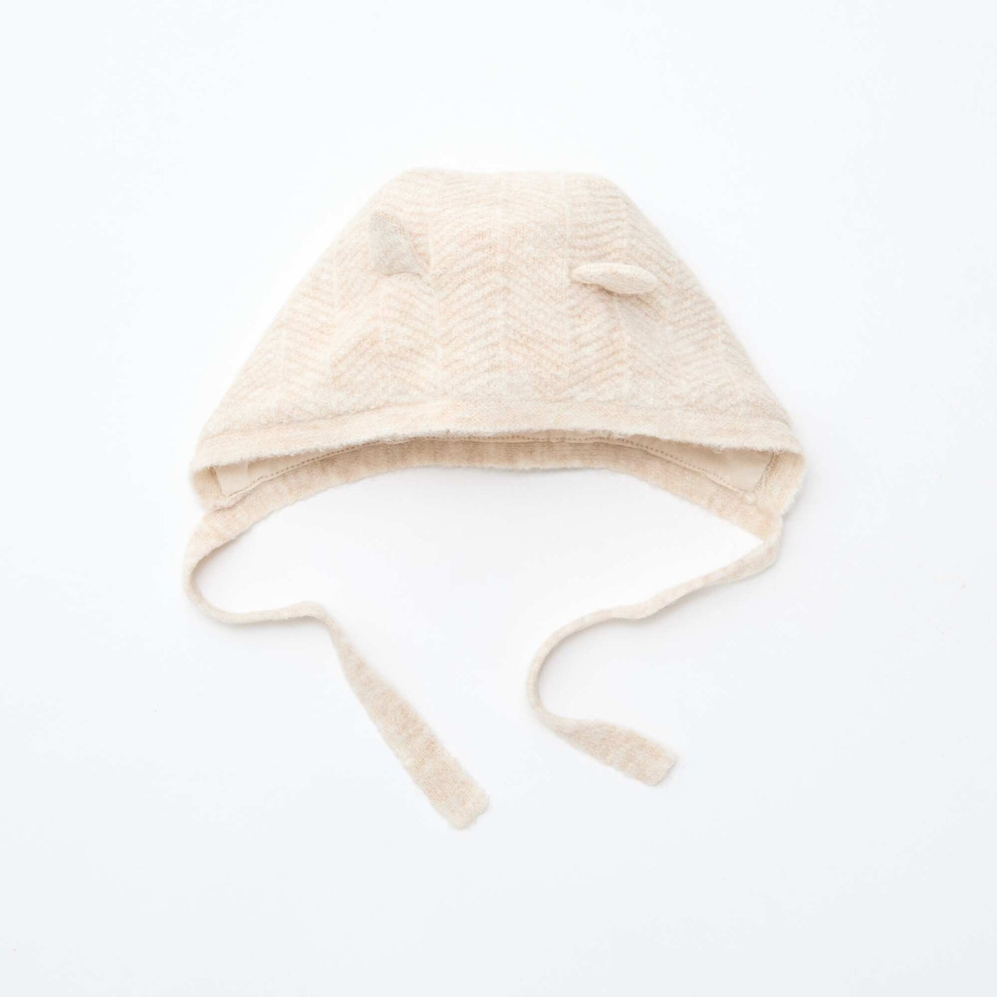 Bonnet animé en coton BEIGE