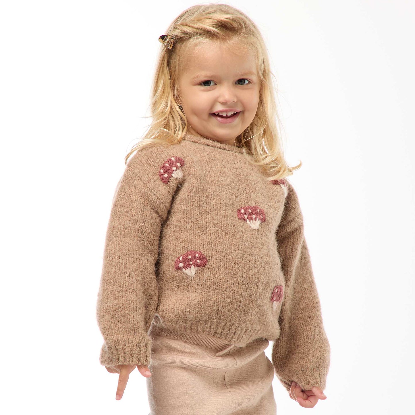Pull en maille chaude BEIGE CHAMPIGNONS