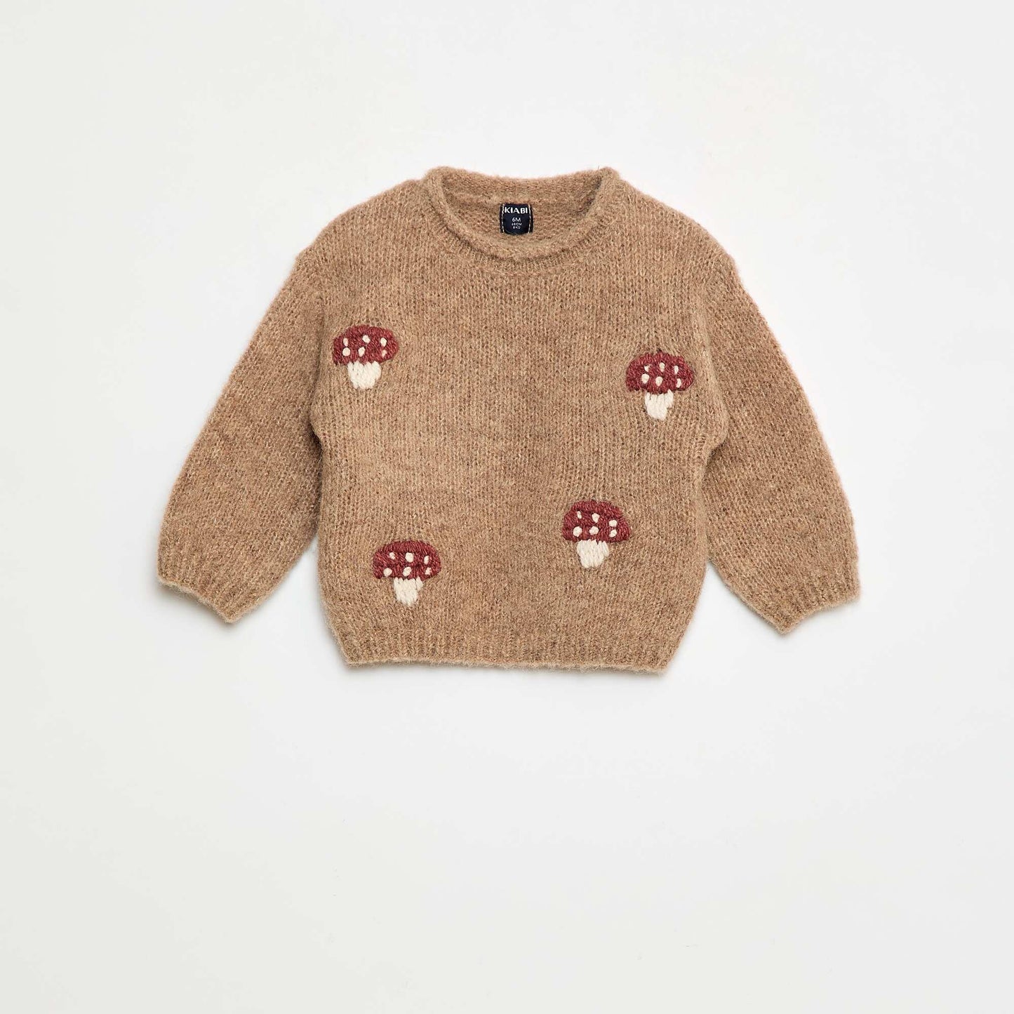 Pull en maille chaude BEIGE CHAMPIGNONS