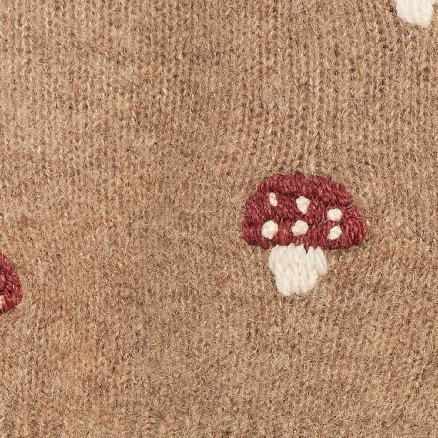 Pull en maille chaude BEIGE CHAMPIGNONS