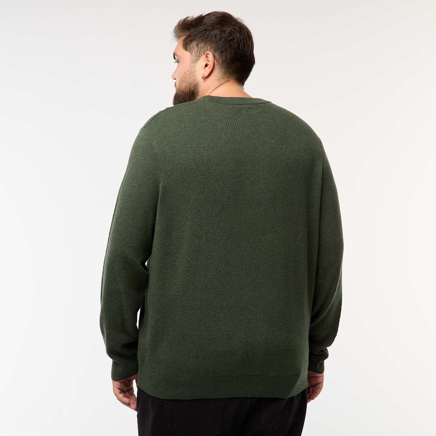 Pull en maille uni KAKI