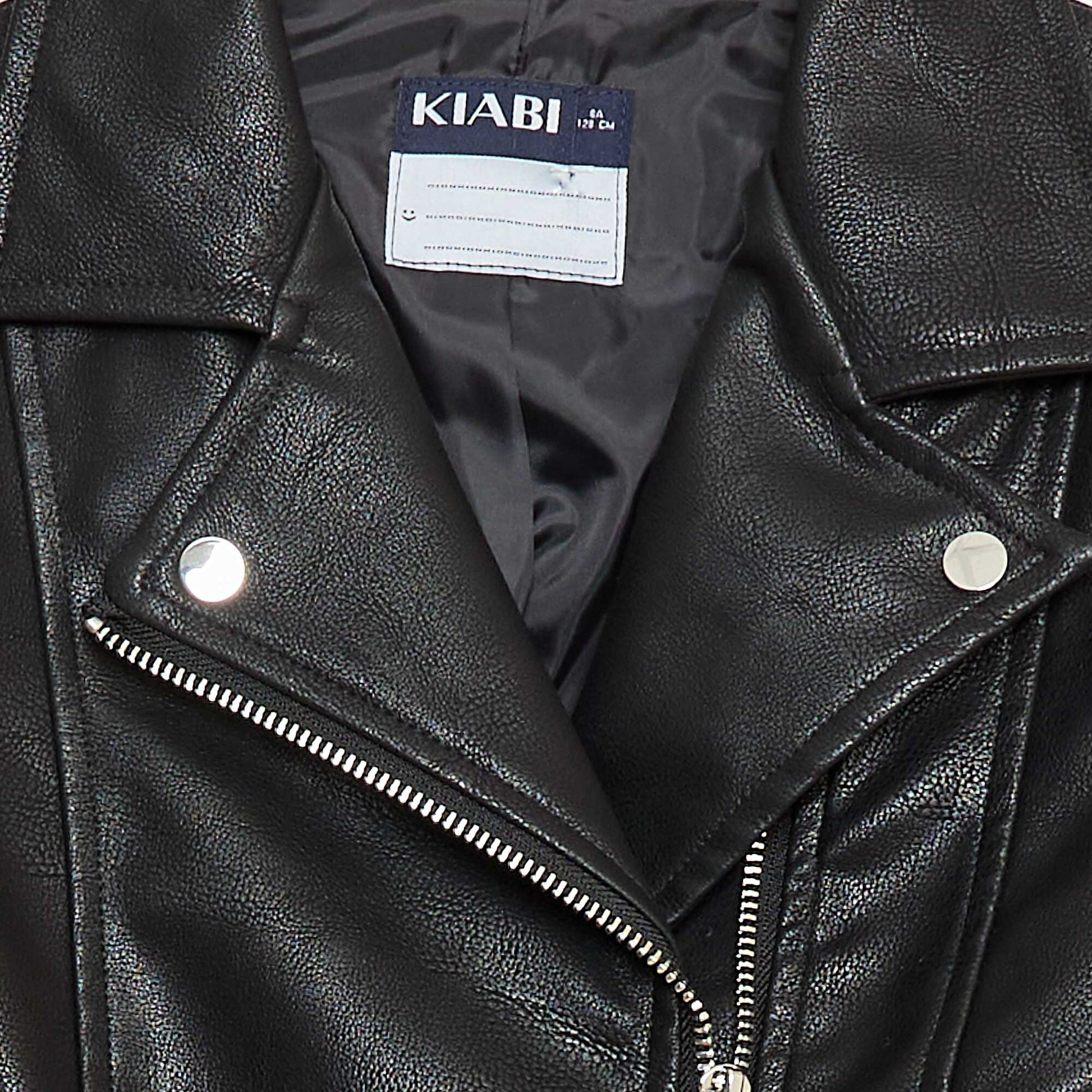 Blouson en simili texturé NOIR