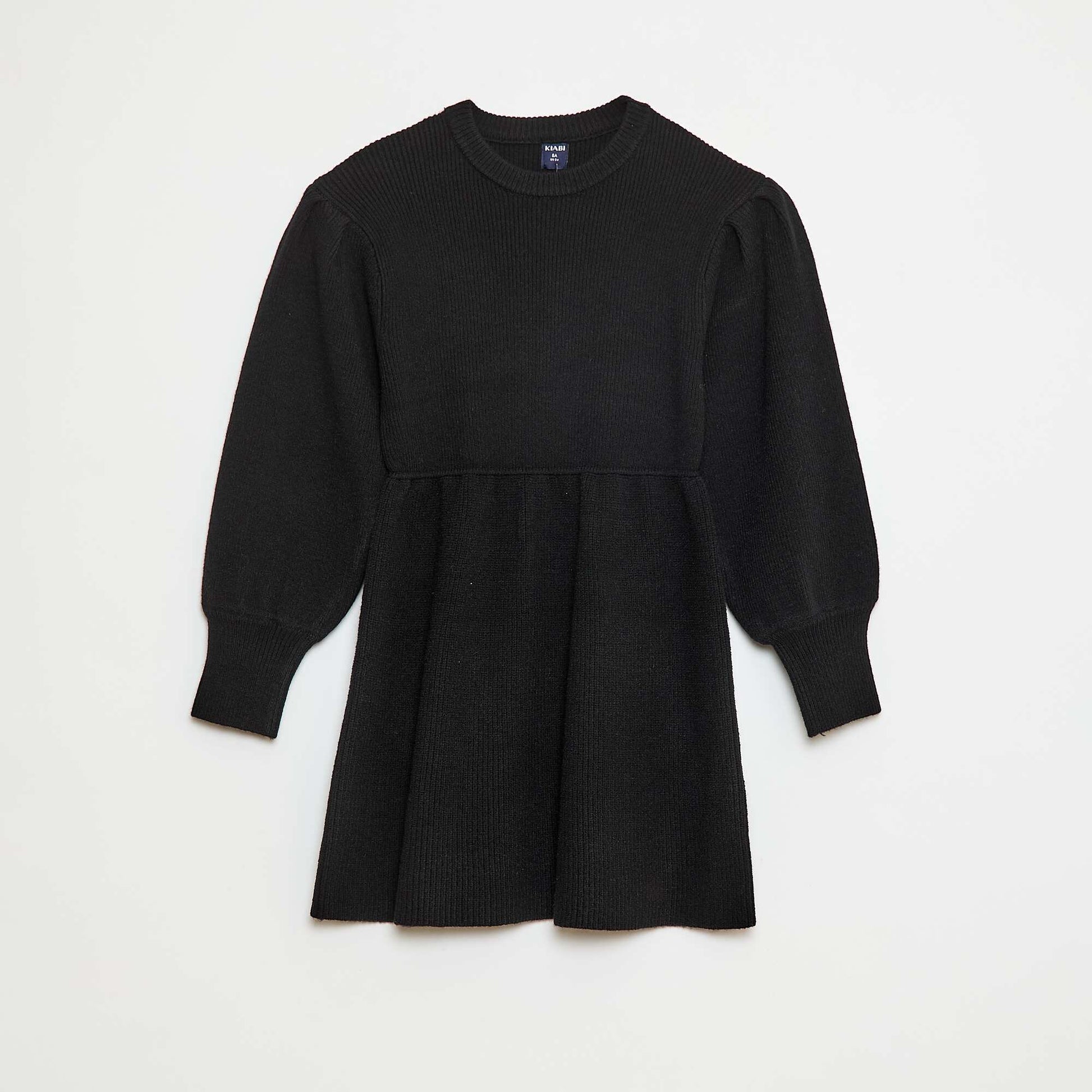 Robe pull en maille tricot douce NOIR