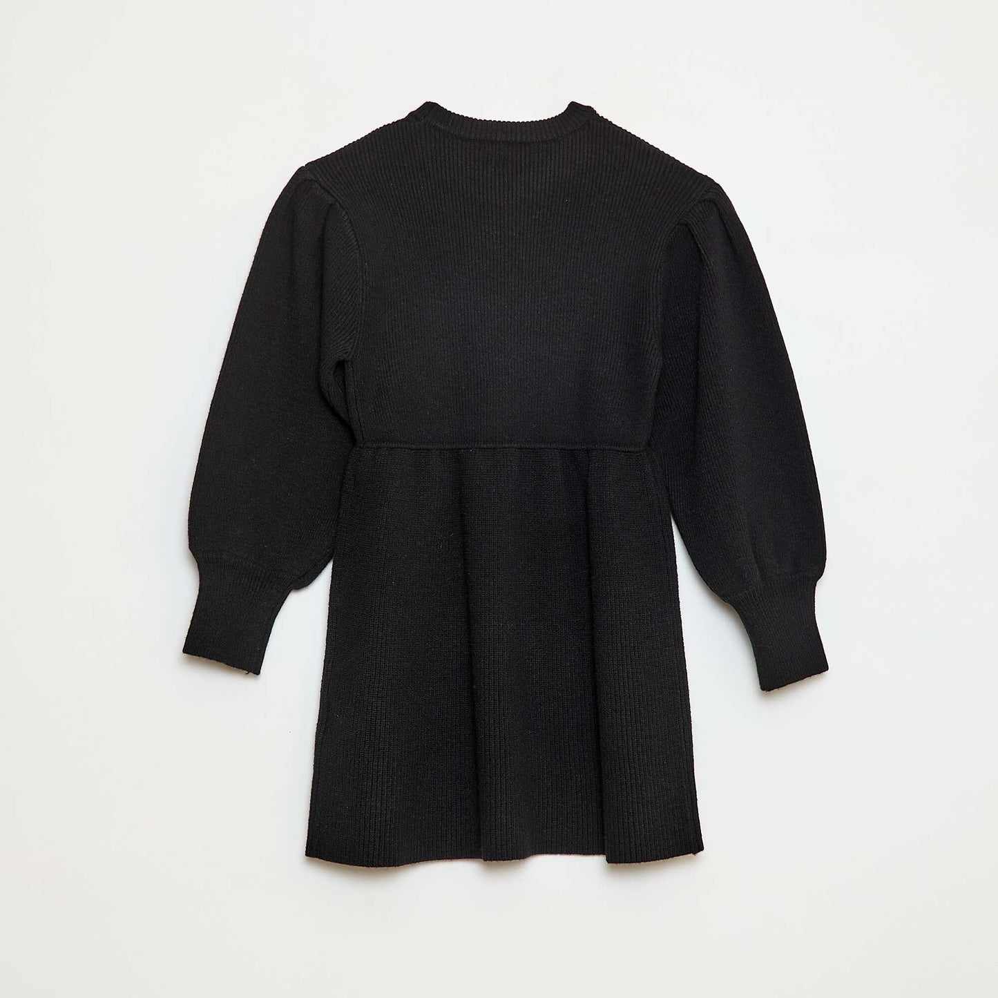 Robe pull en maille tricot douce NOIR