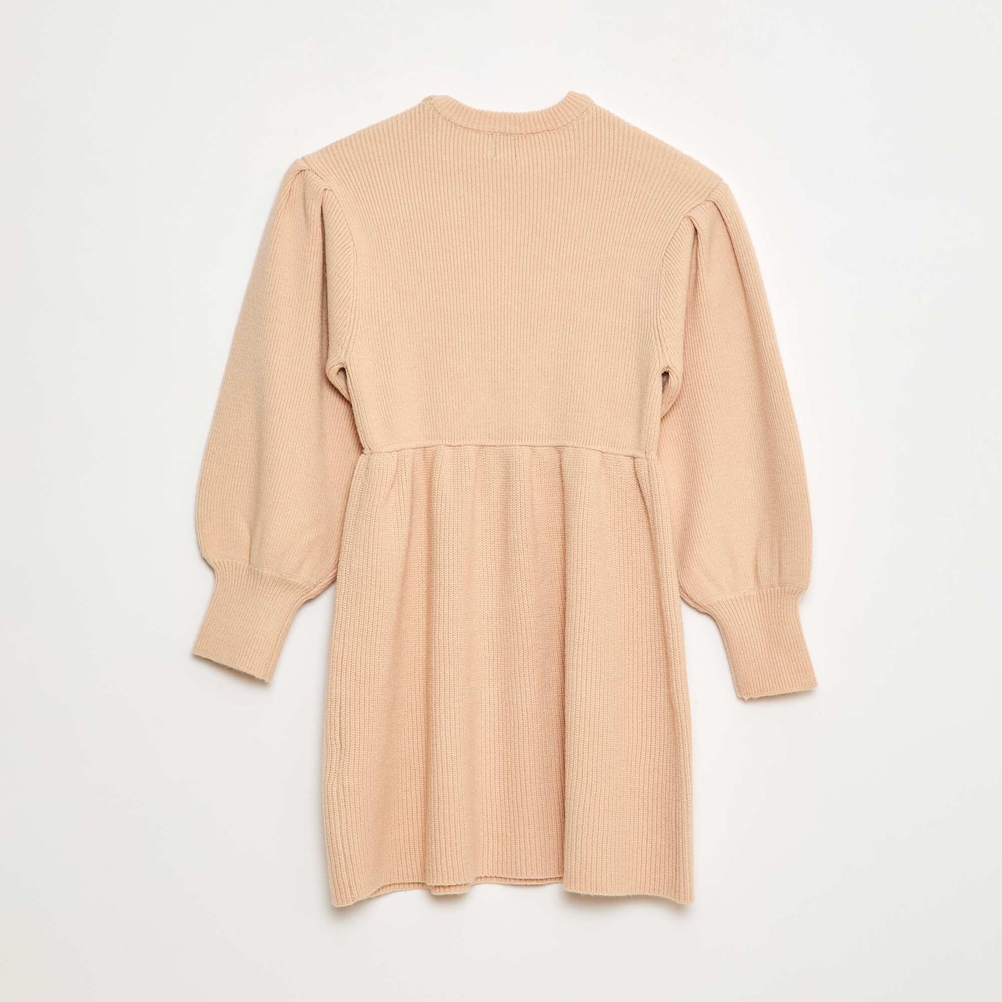 Robe pull en maille tricot douce BEIGE