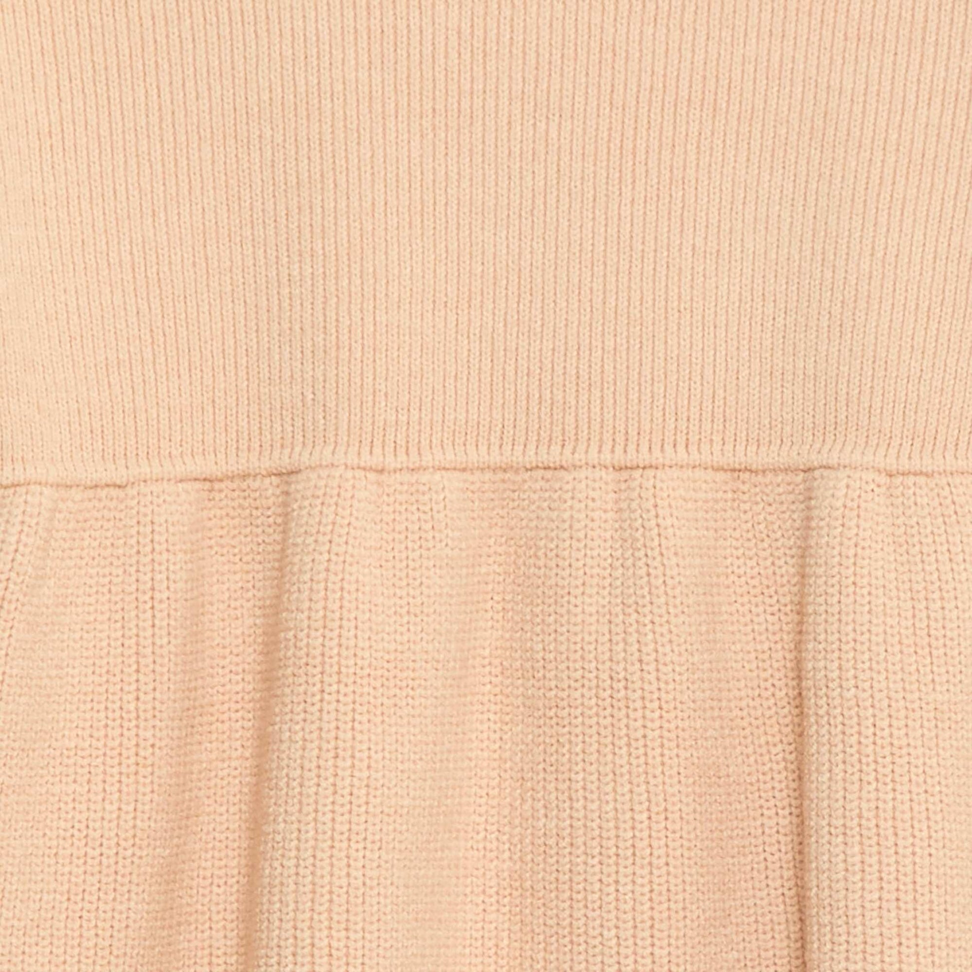 Robe pull en maille tricot douce BEIGE