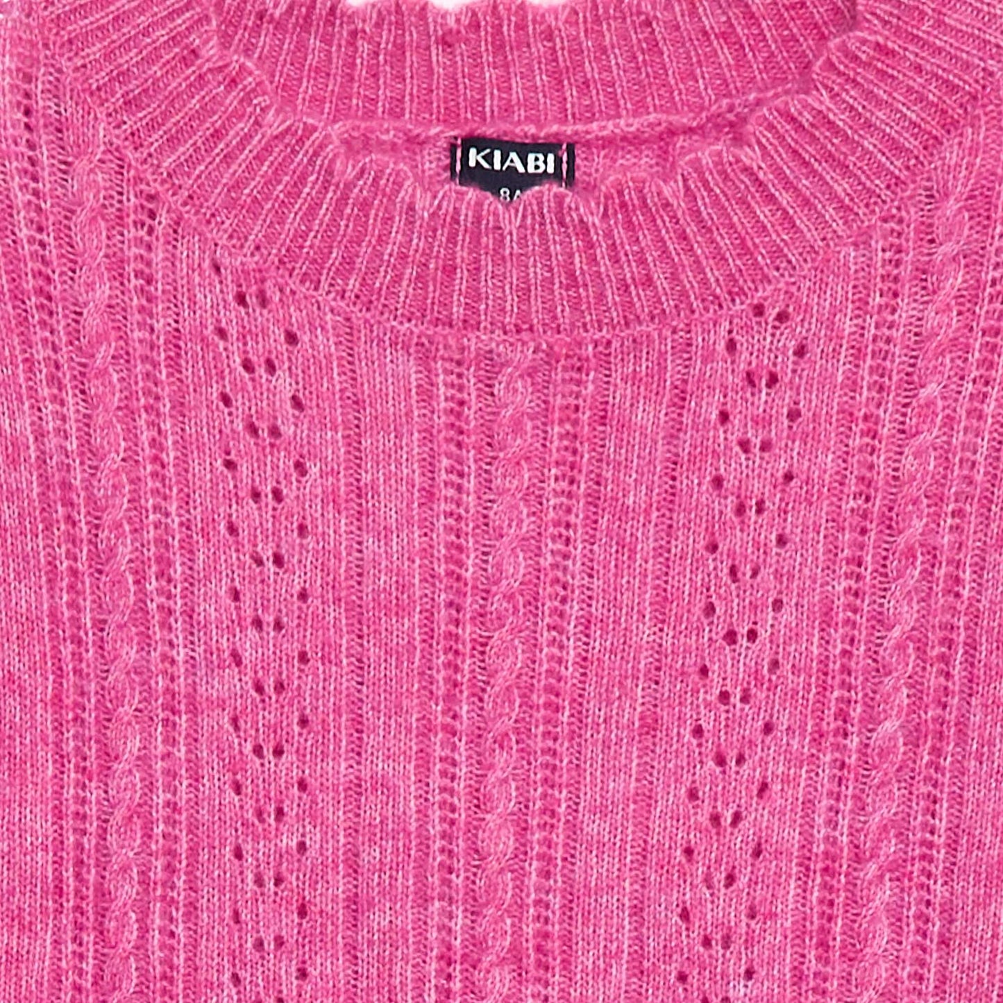 Robe pull en maille tricot ajourée ROSE