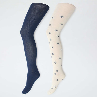 Lot de 2 collants 'noeud' NOIR