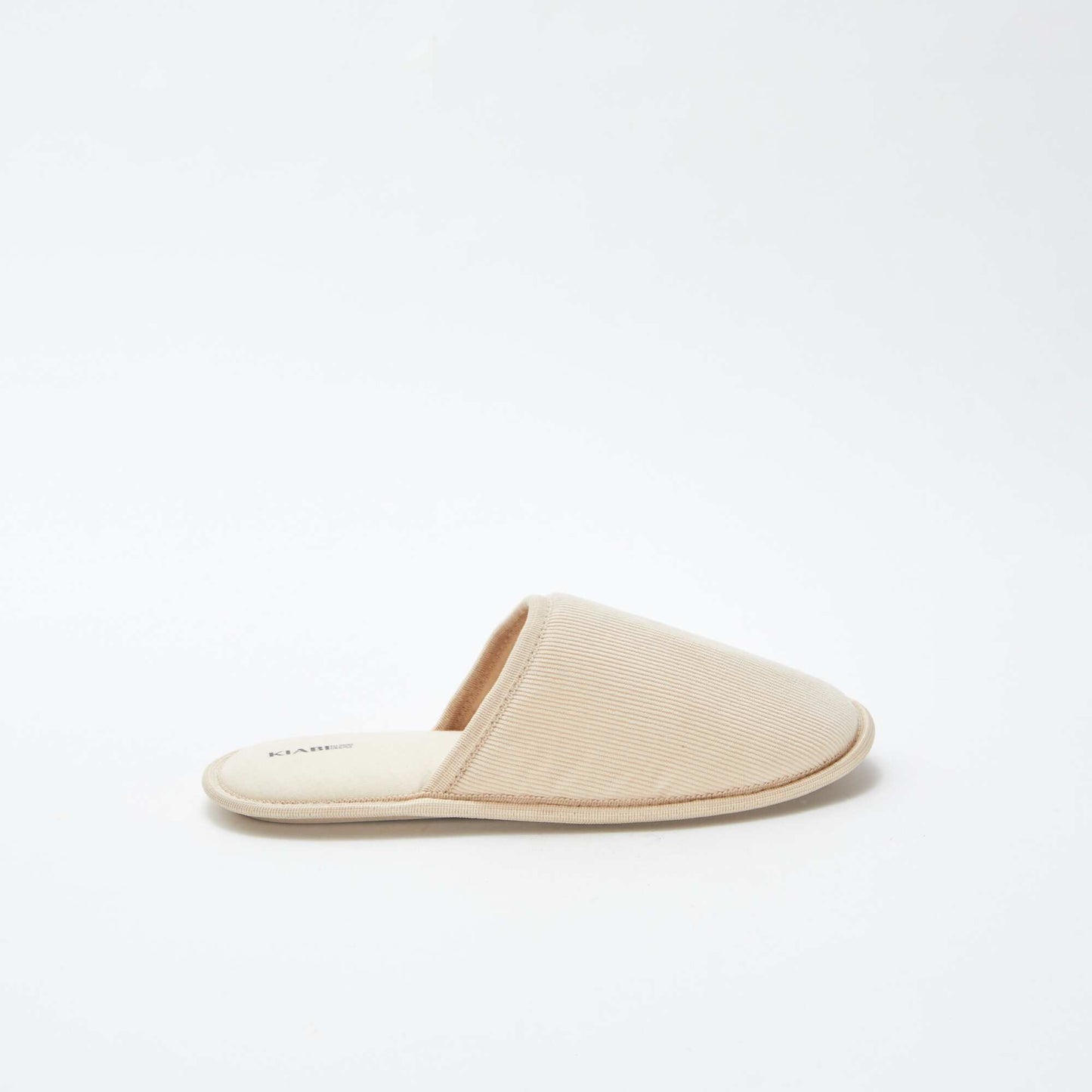 Chaussons mules en velours BEIGE