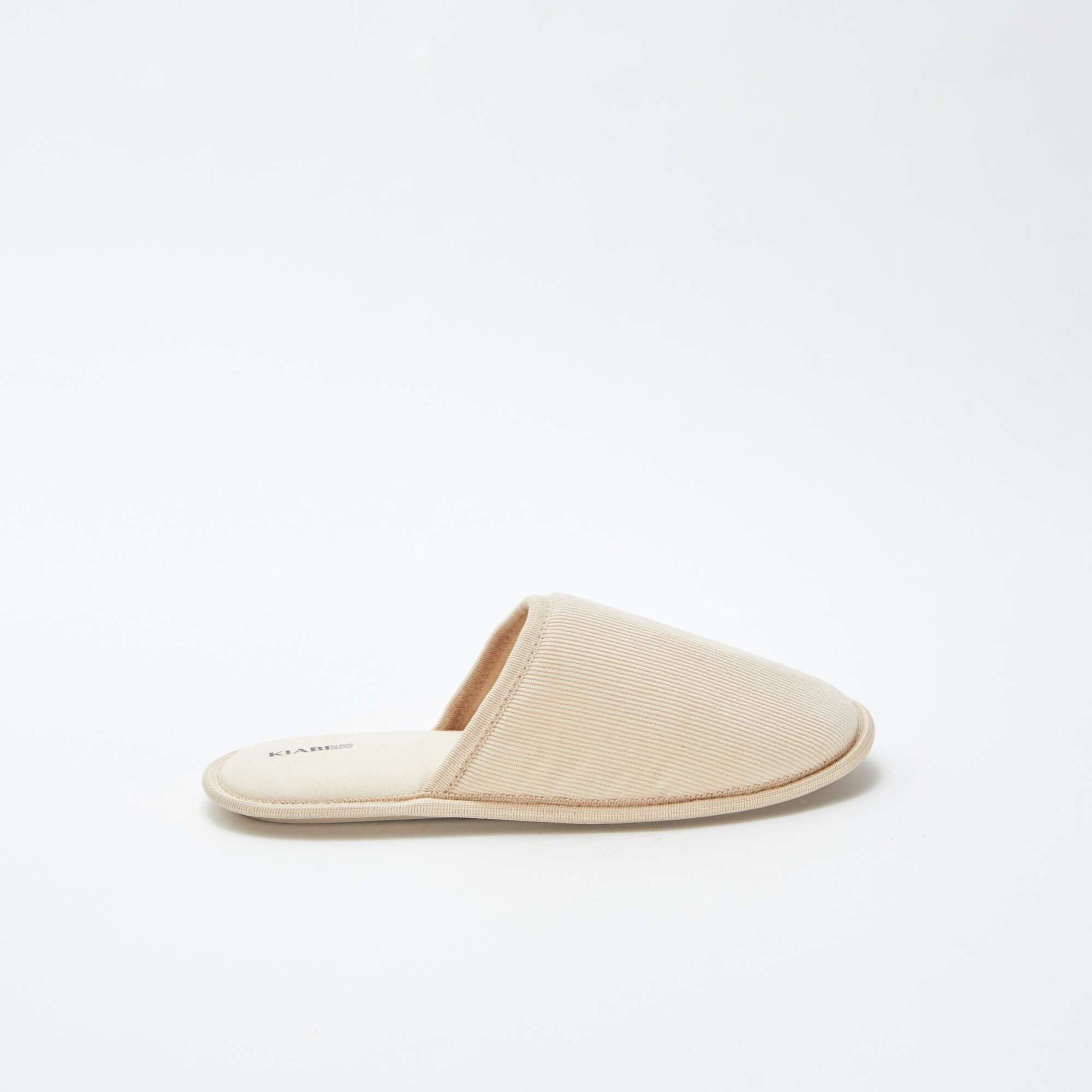 Chaussons mules en velours BEIGE