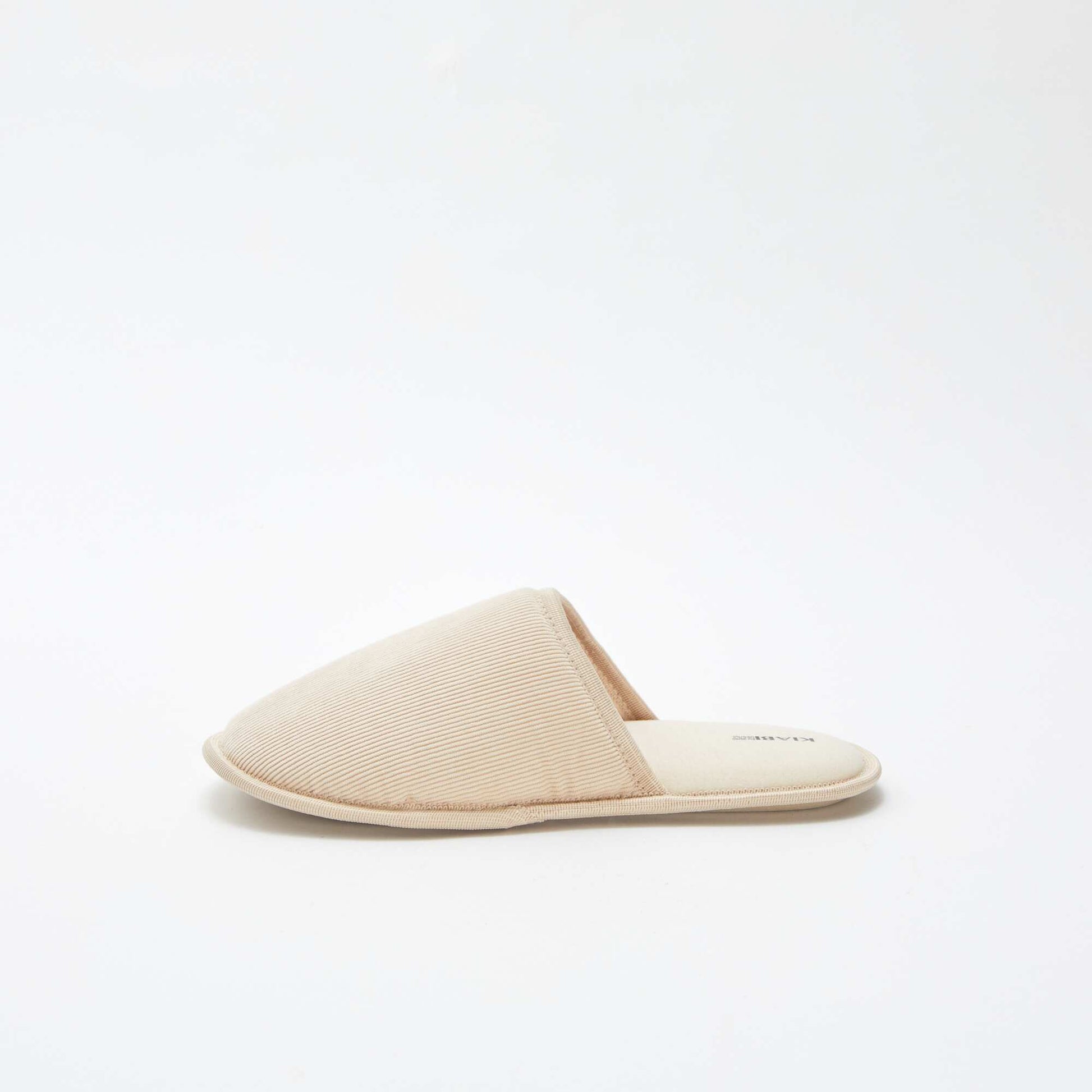 Chaussons mules en velours BEIGE