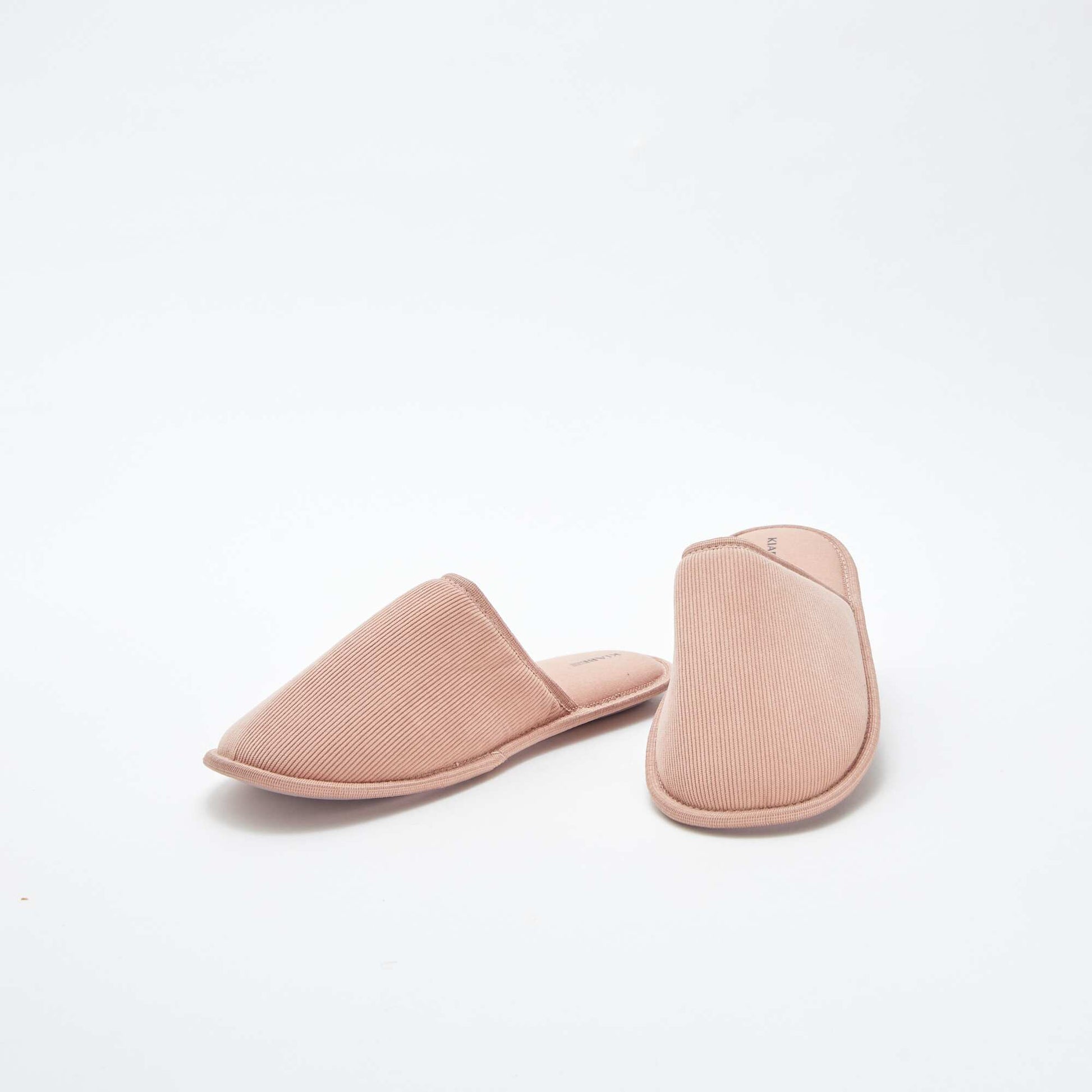 Chaussons mules en velours ROSE