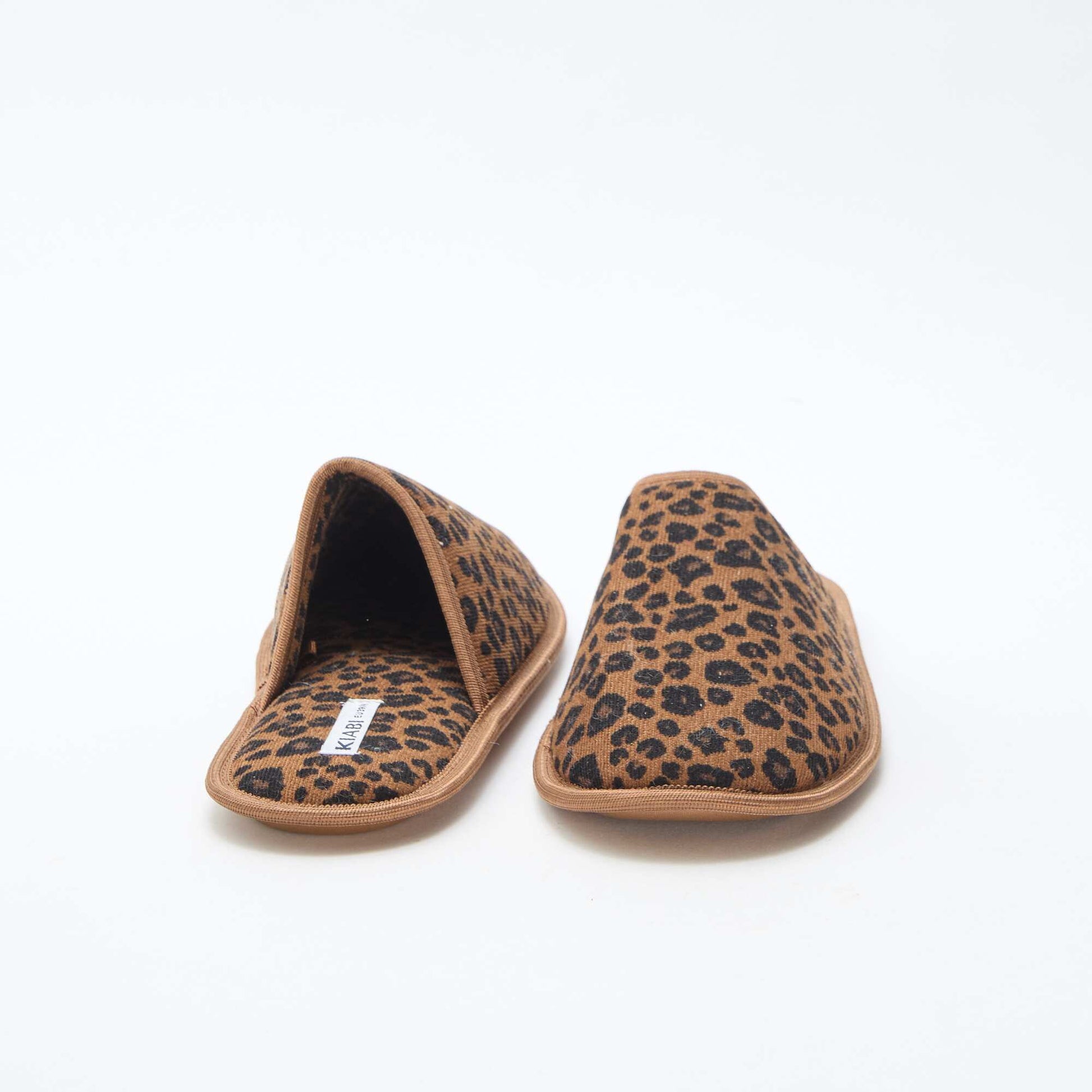 Chaussons mules en velours LéOPARD