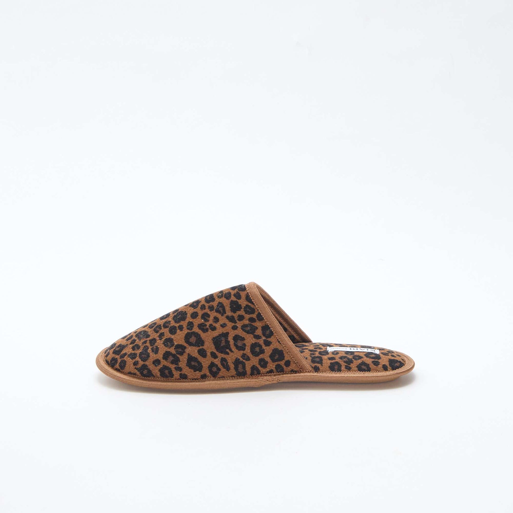 Chaussons mules en velours LéOPARD
