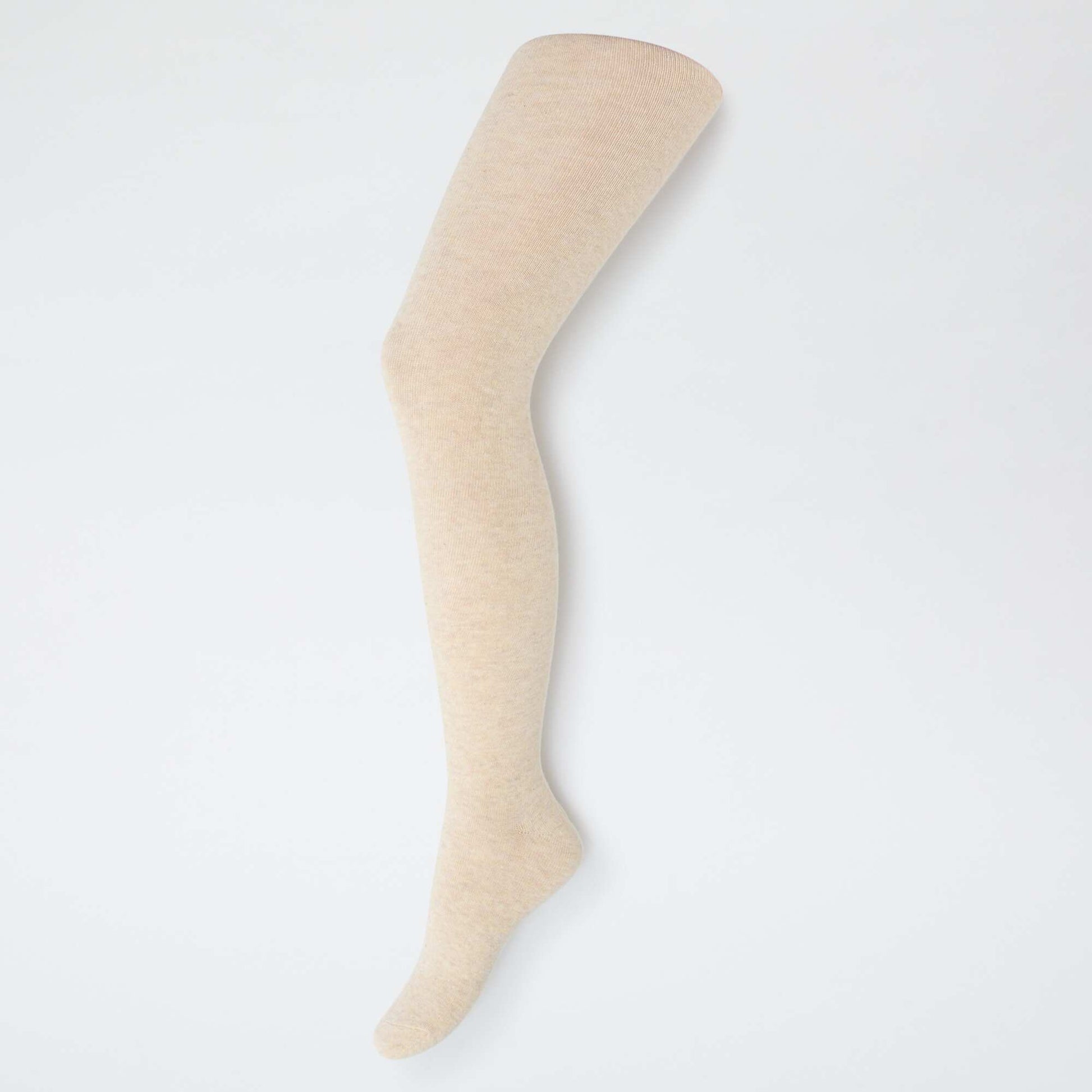 Lot de 2 paires de collants chauds unis BEIGE