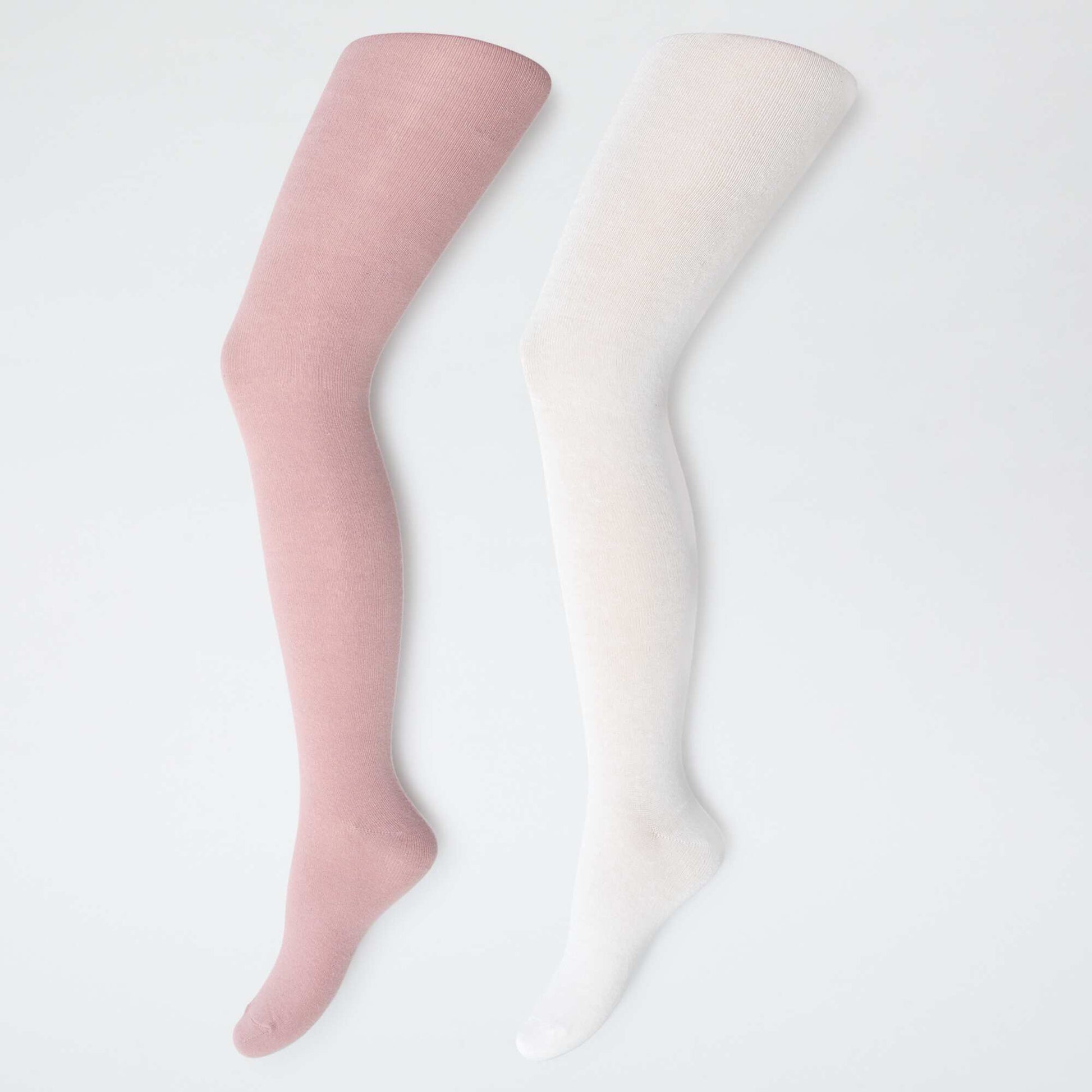 Lot de 2 paires de collants chauds unis ROSE