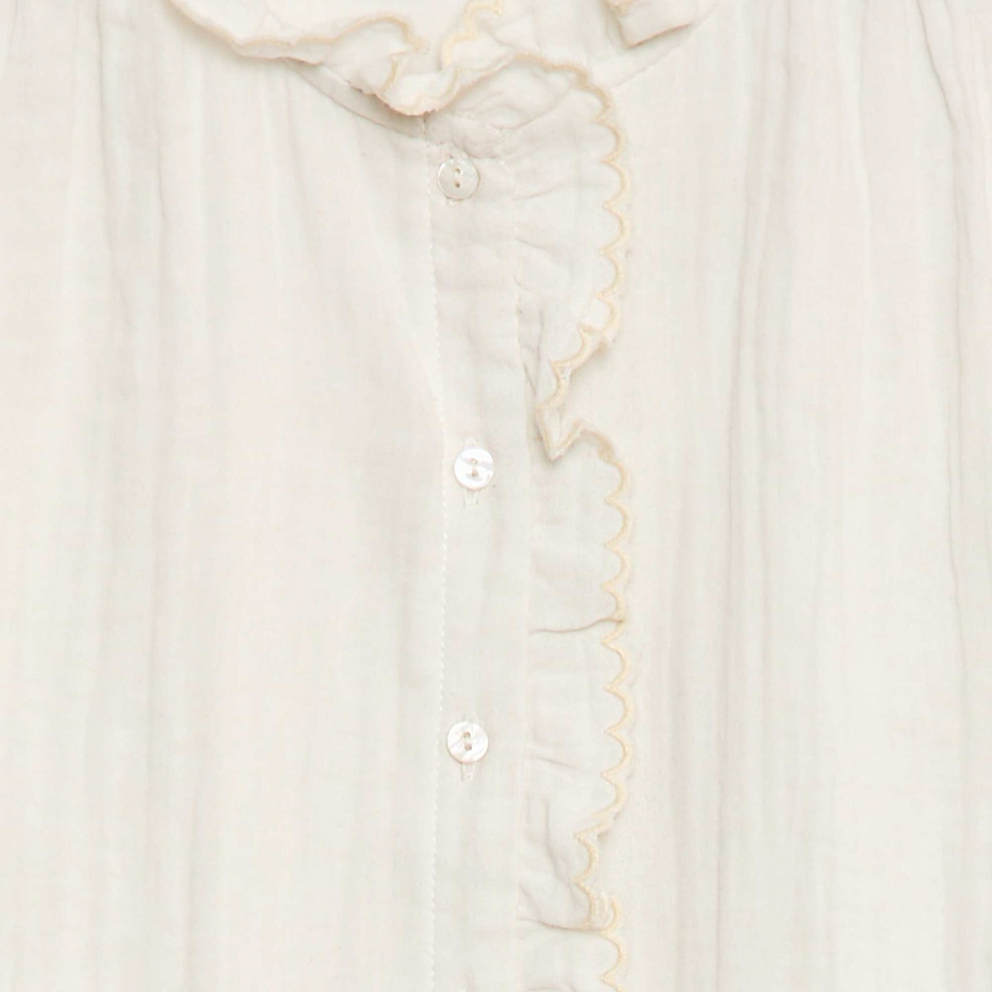 Chemisier en gaze de coton BLANC
