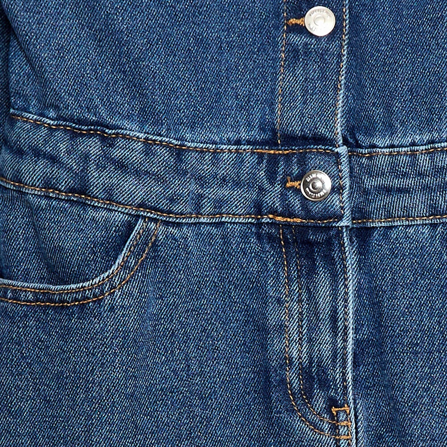 Robe en jean avec ouverture pressionnée BLEU