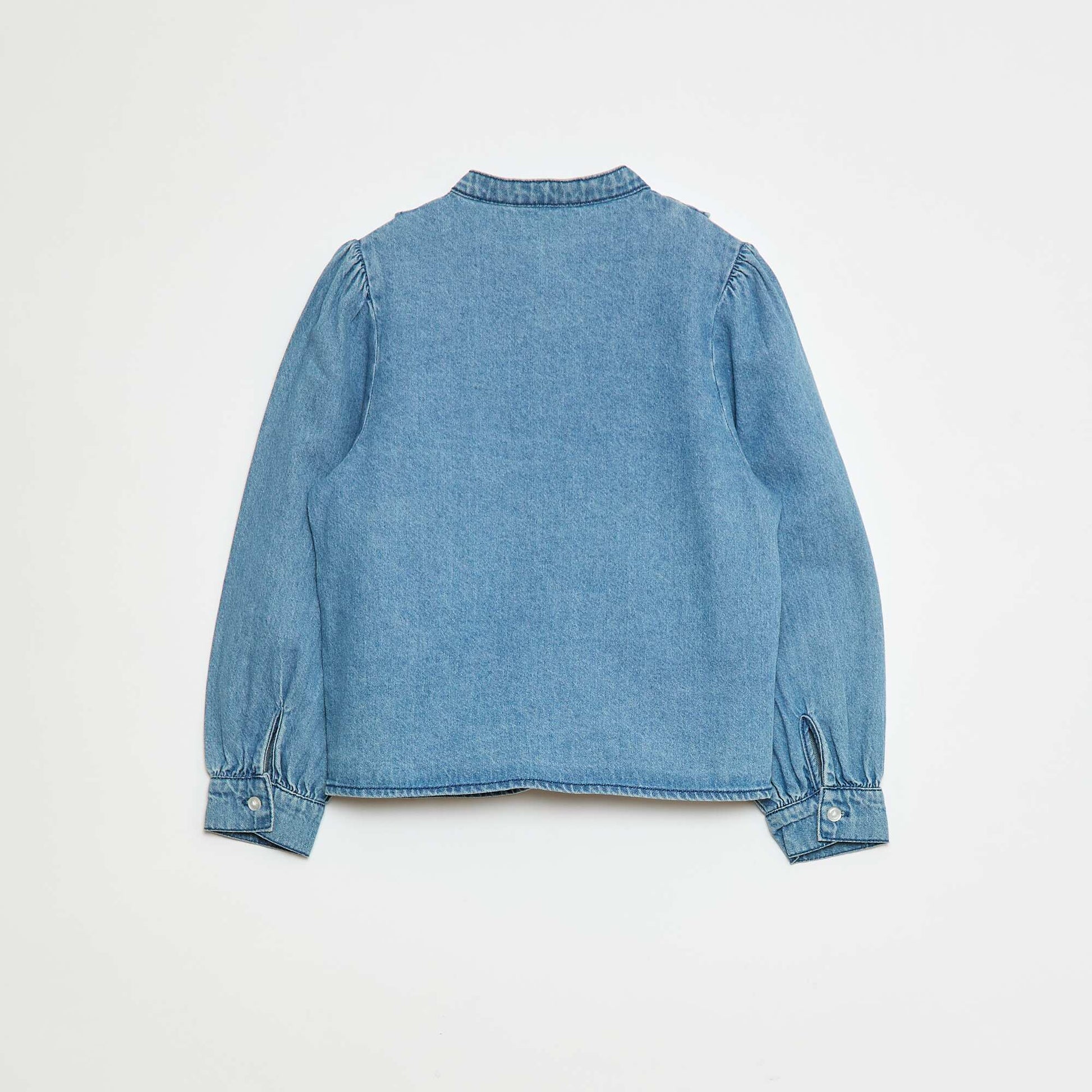Chemise en jean avec col volanté DOUBLE STONE