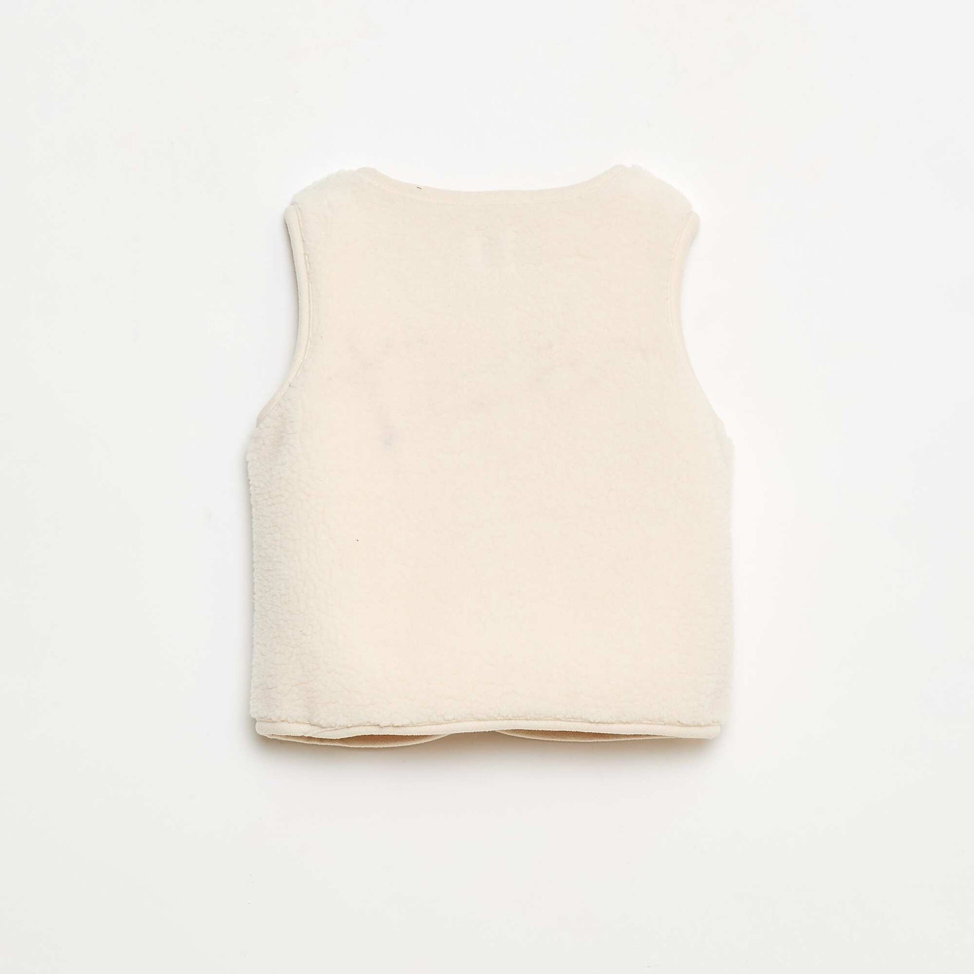 Gilet sans manches effet moutonné BLANC