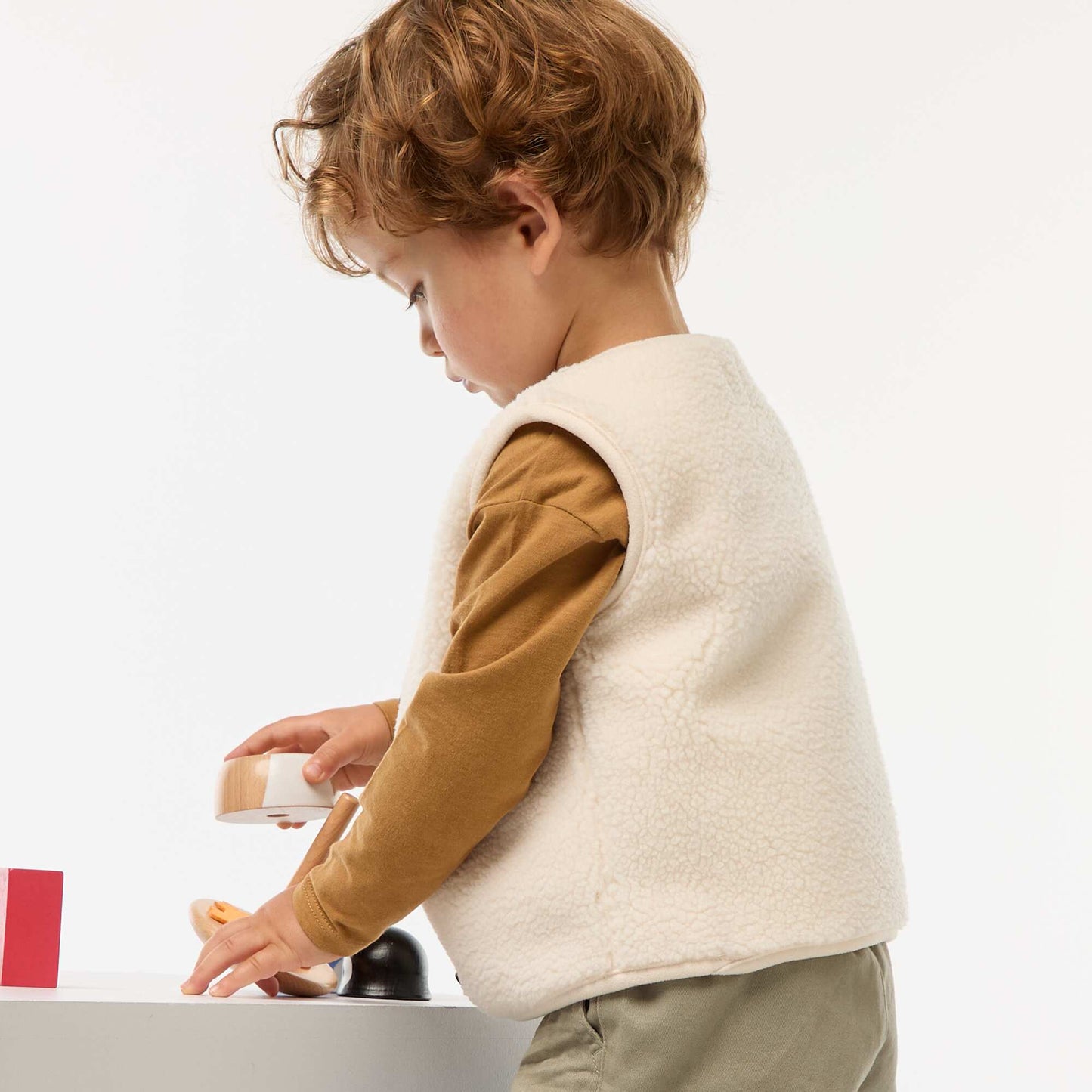 Gilet sans manches effet moutonné BLANC