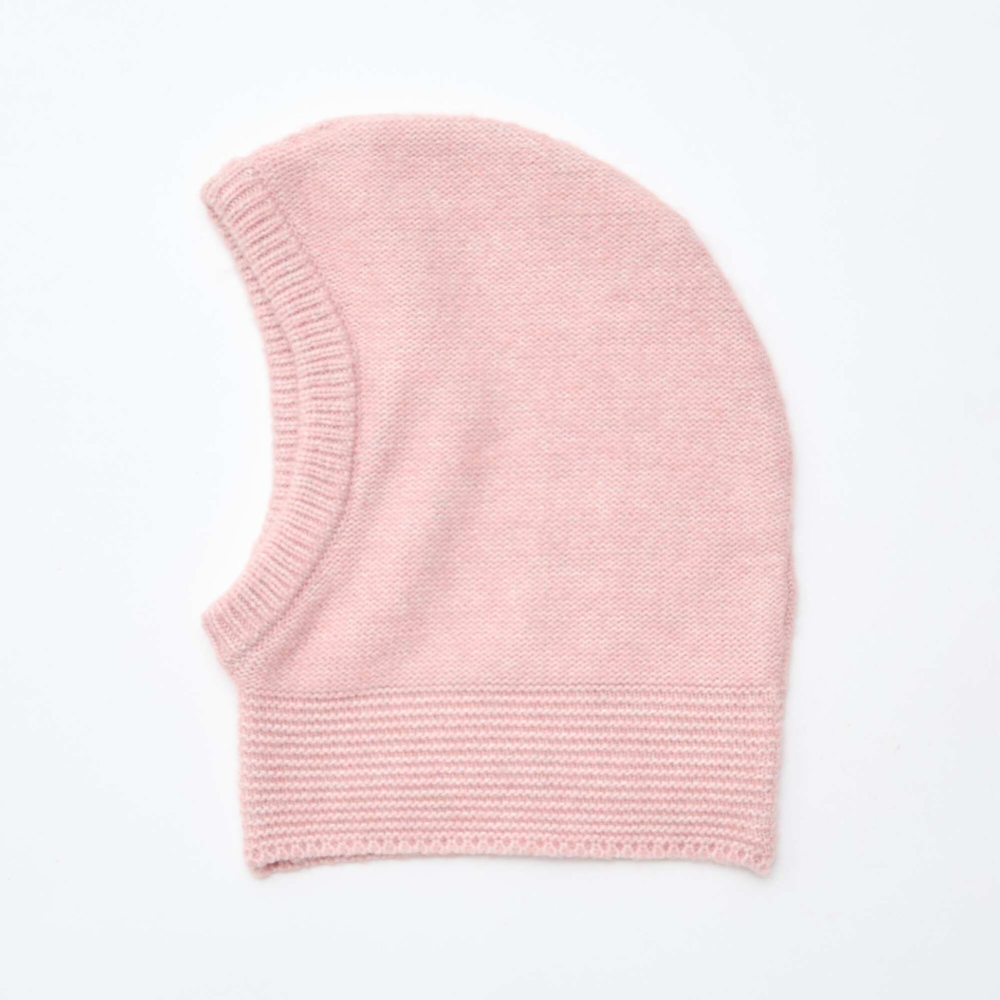 Cagoule fantaisie tricotée ROSE