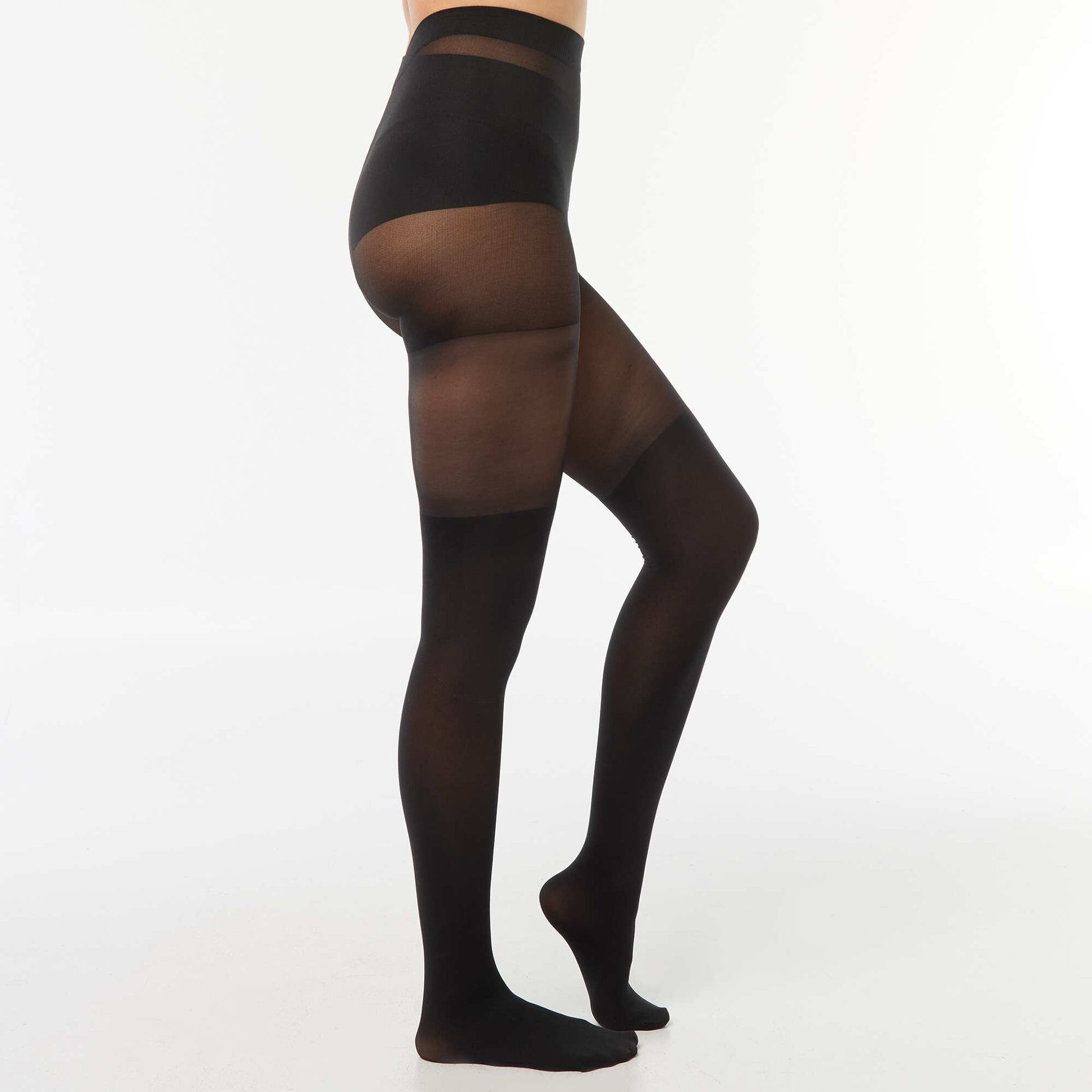Collants effet chaussettes NOIR