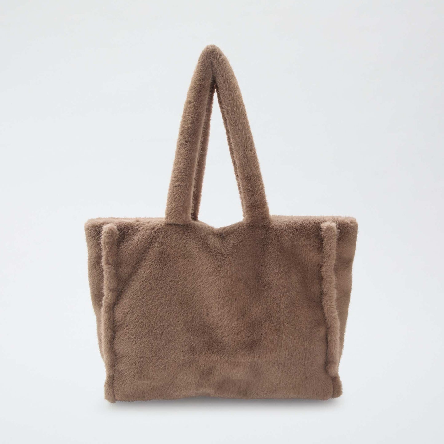 Cabas imitation fourrure TAUPE