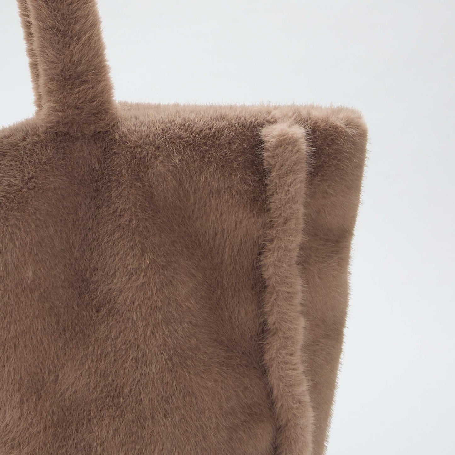 Cabas imitation fourrure TAUPE