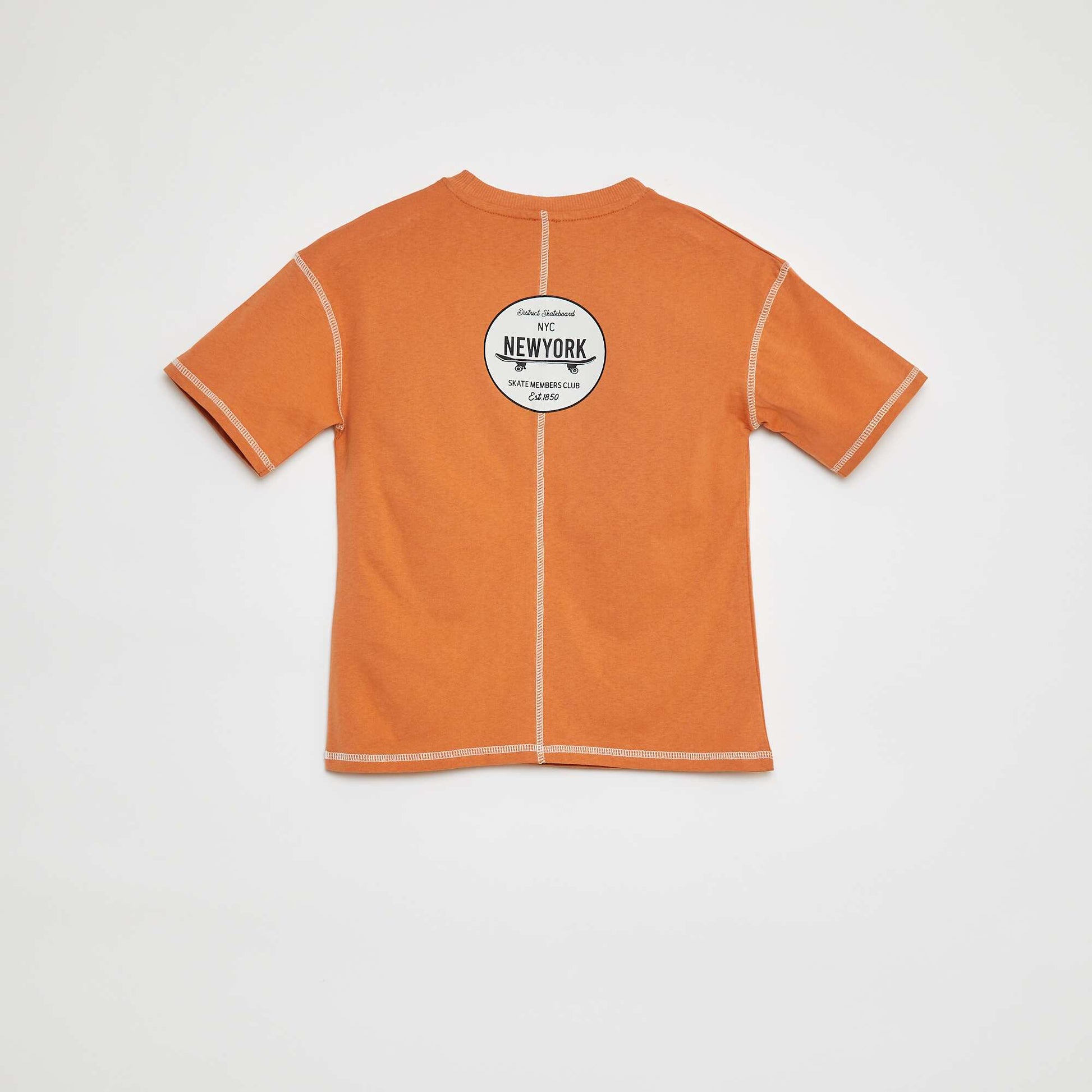 T-shirt à manches courtes avec animation ORANGE