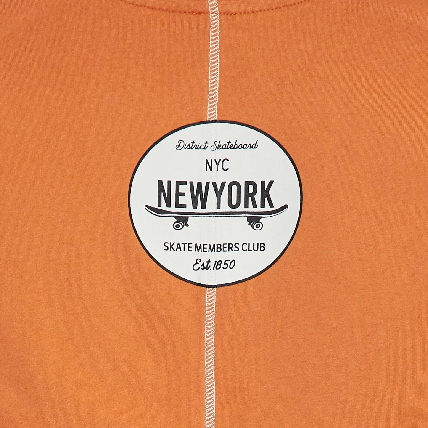 T-shirt à manches courtes avec animation ORANGE