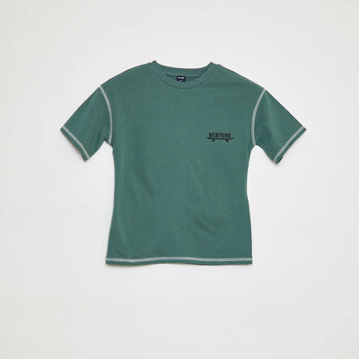 T-shirt à manches courtes avec animation VERT