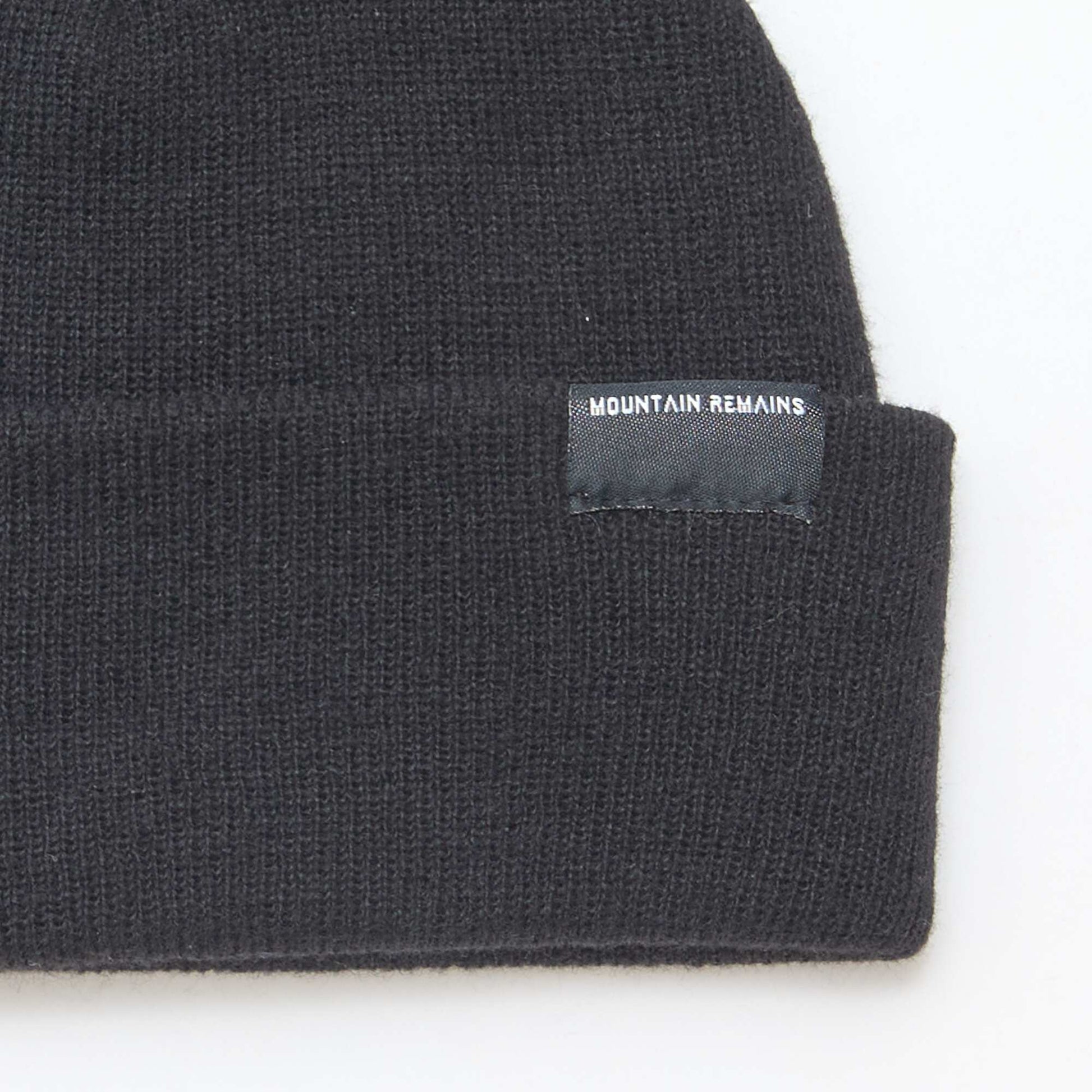 Bonnet avec revers NOIR
