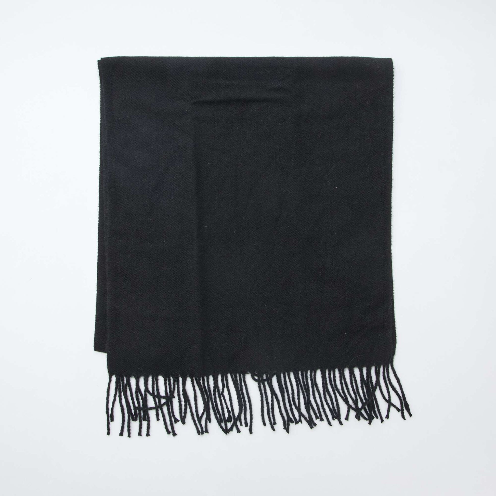 Echarpe à frange NOIR
